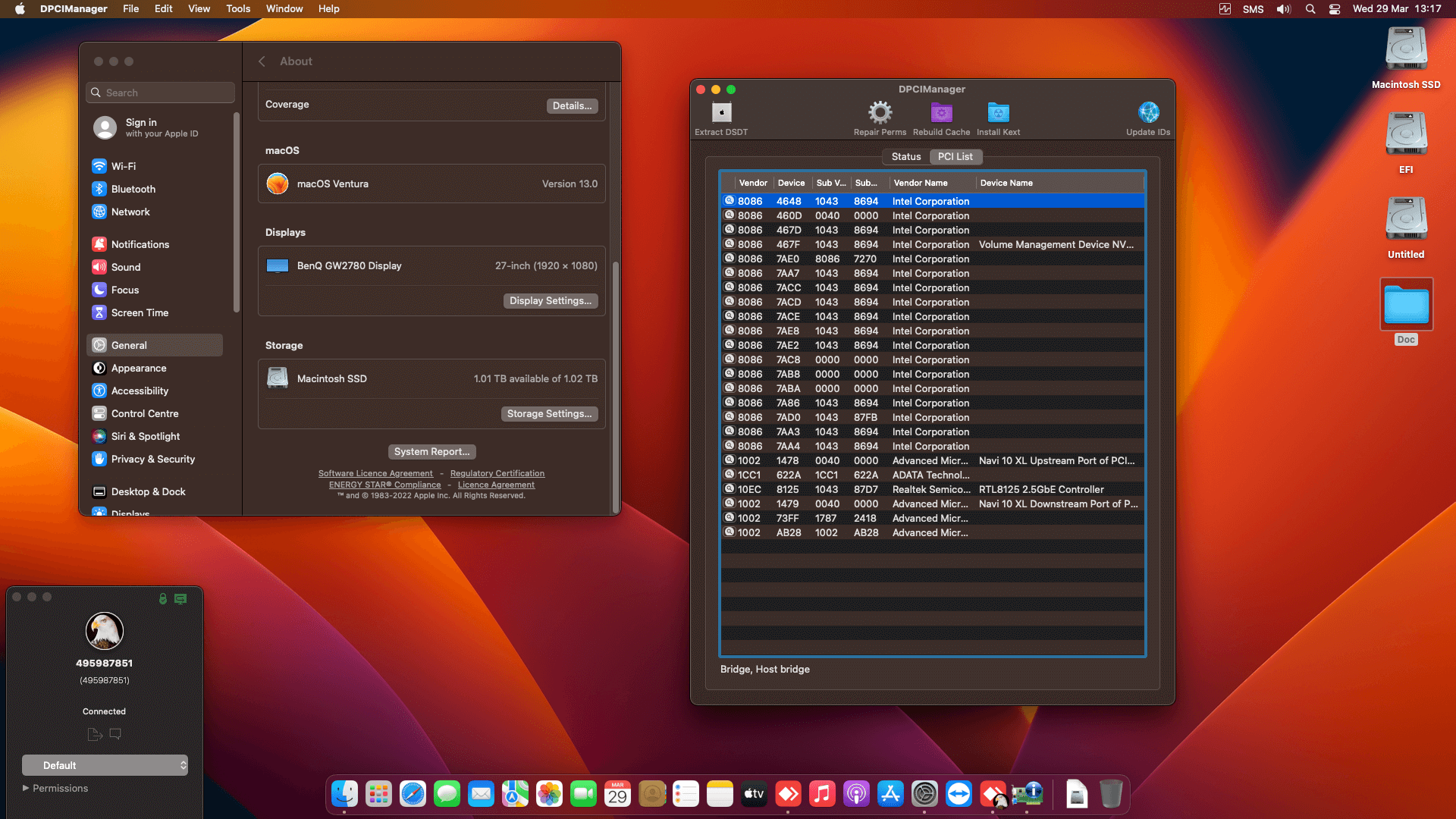 Asus Prime B660 Plus D4 + Intel Core i5 12600K + Biostar RX 6650 XT OpenCore 2