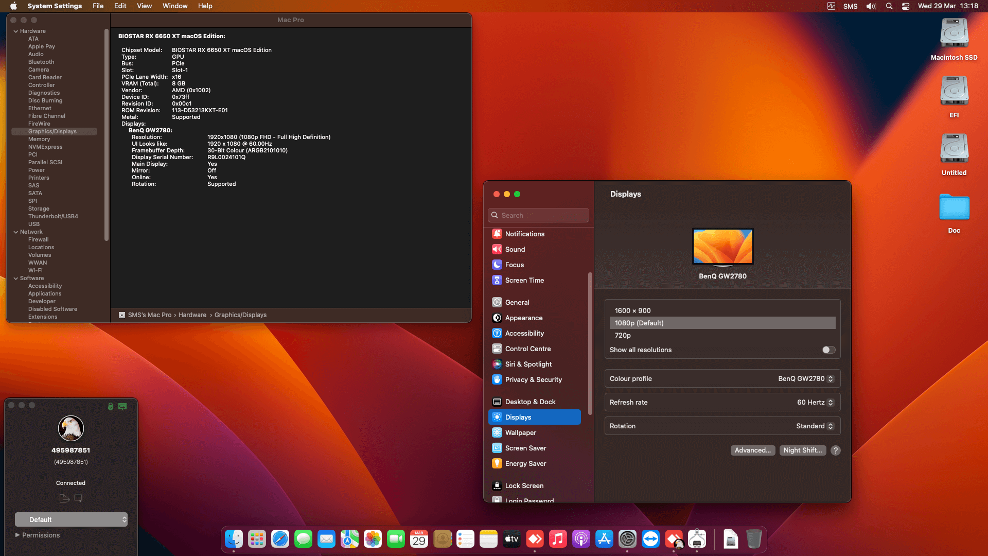 Asus Prime B660 Plus D4 + Intel Core i5 12600K + Biostar RX 6650 XT OpenCore 5
