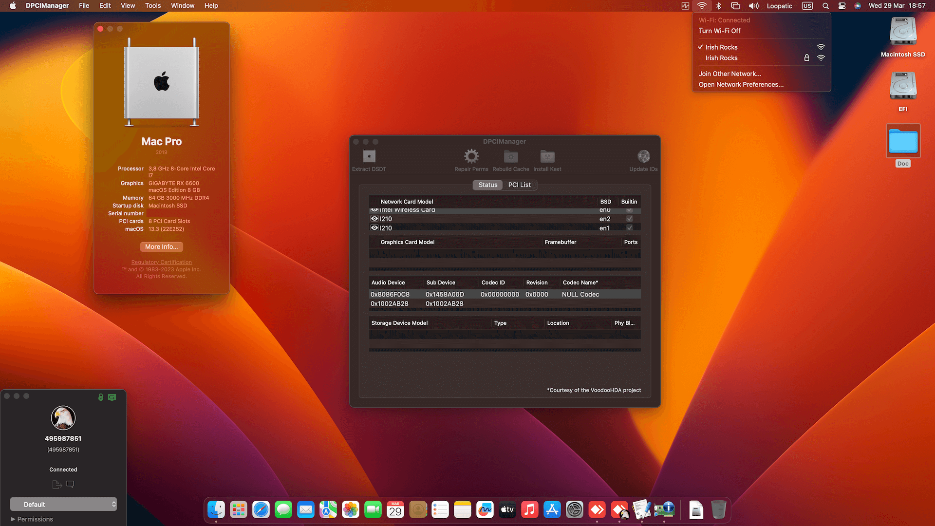 Gigabyte Z590 Vision D + Intel Core i7 10700K + Gigabyte RX 6600 OpenCore 1