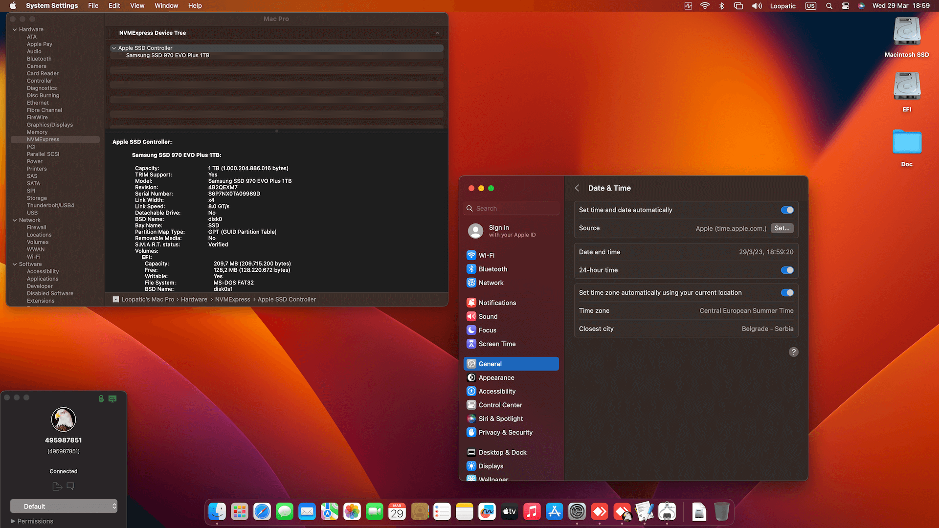 Gigabyte Z590 Vision D + Intel Core i7 10700K + Gigabyte RX 6600 OpenCore 6