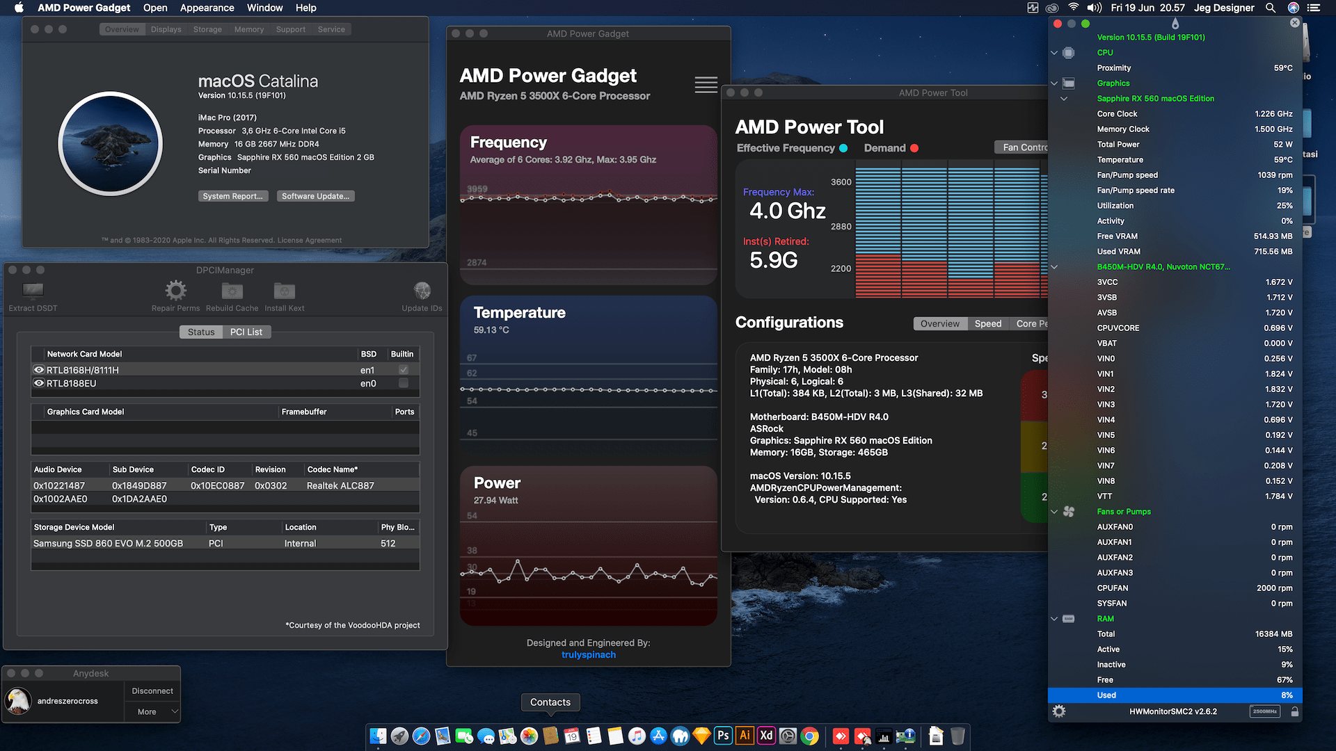 Asrock B450M HDV + AMD Ryzen R5 3500X + Sapphire RX 560 1
