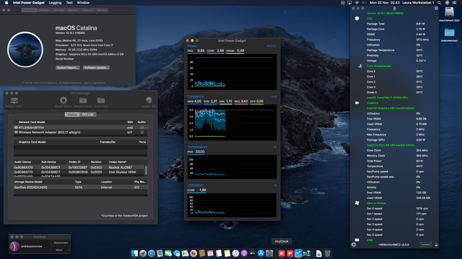 Asus H110M E:M.2 + Intel Core i7 6700K + RX 580 1