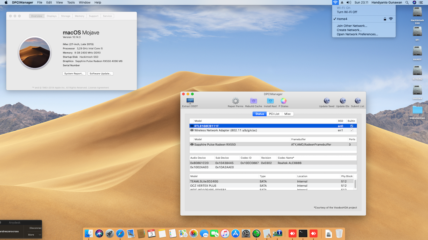 Asus H61MK + i5 3447 + RX 550 1
