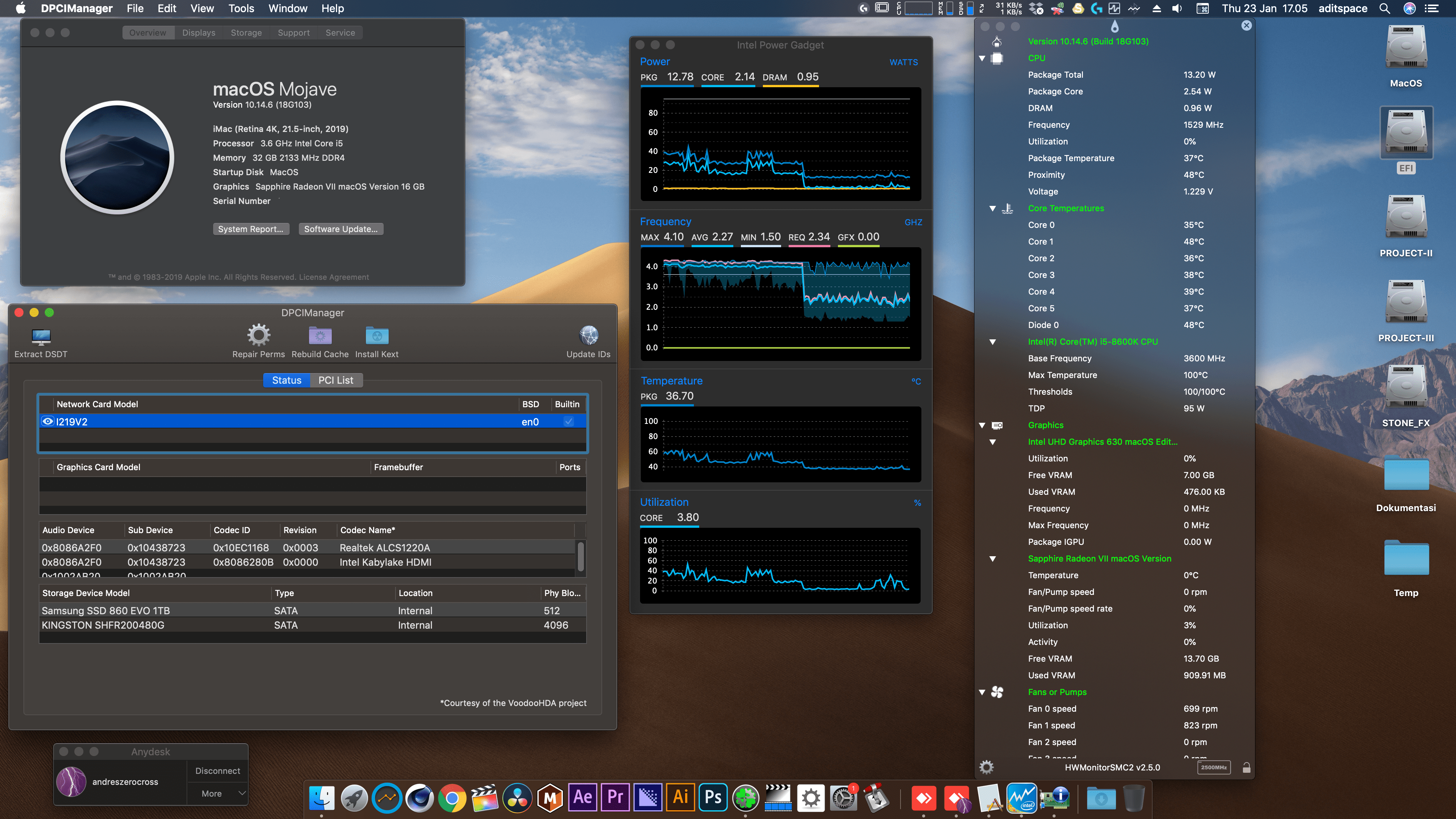 Asus Z370 I Gaming + Intel Core i5 8600K + Sapphire HIS Radeon VII 1