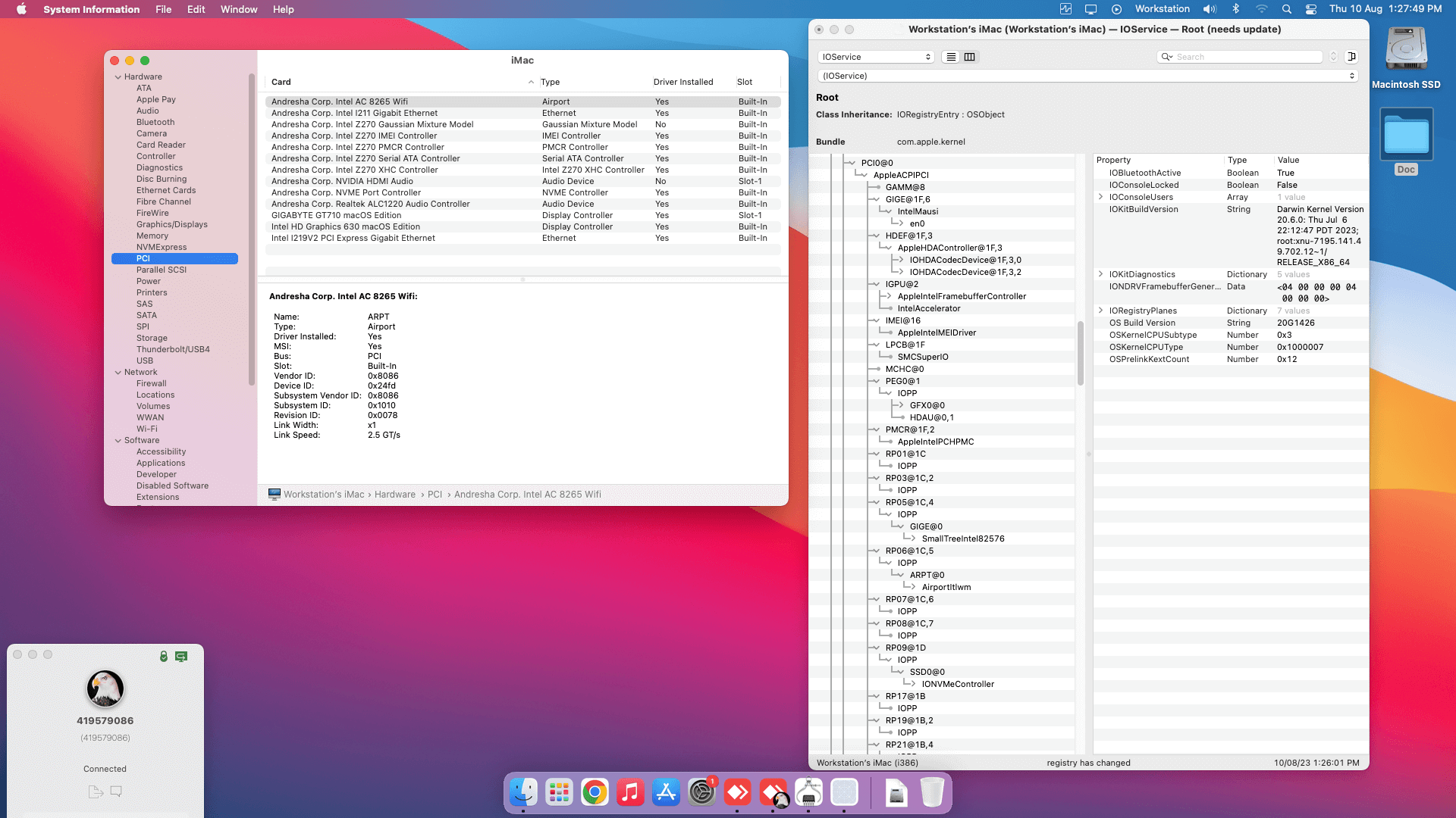 Gigabyte GA Z270N WIFI + Intel Core i7 7700 + Gigabyte GT 710 OpenCore 1