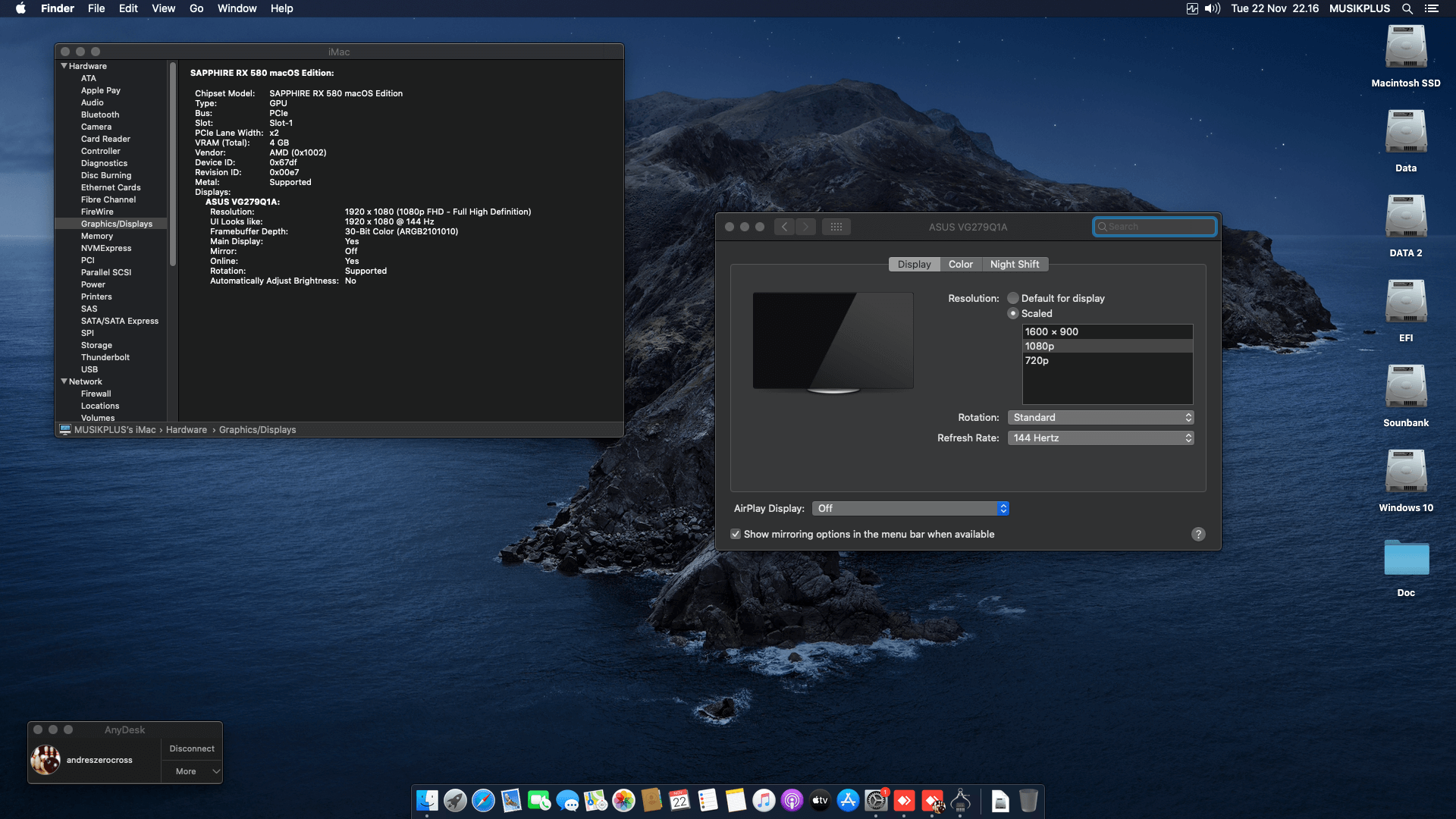 Asrock Z370 Killer SLI + Intel Core i7 8700 + Sapphire RX 580   OpenCore 4