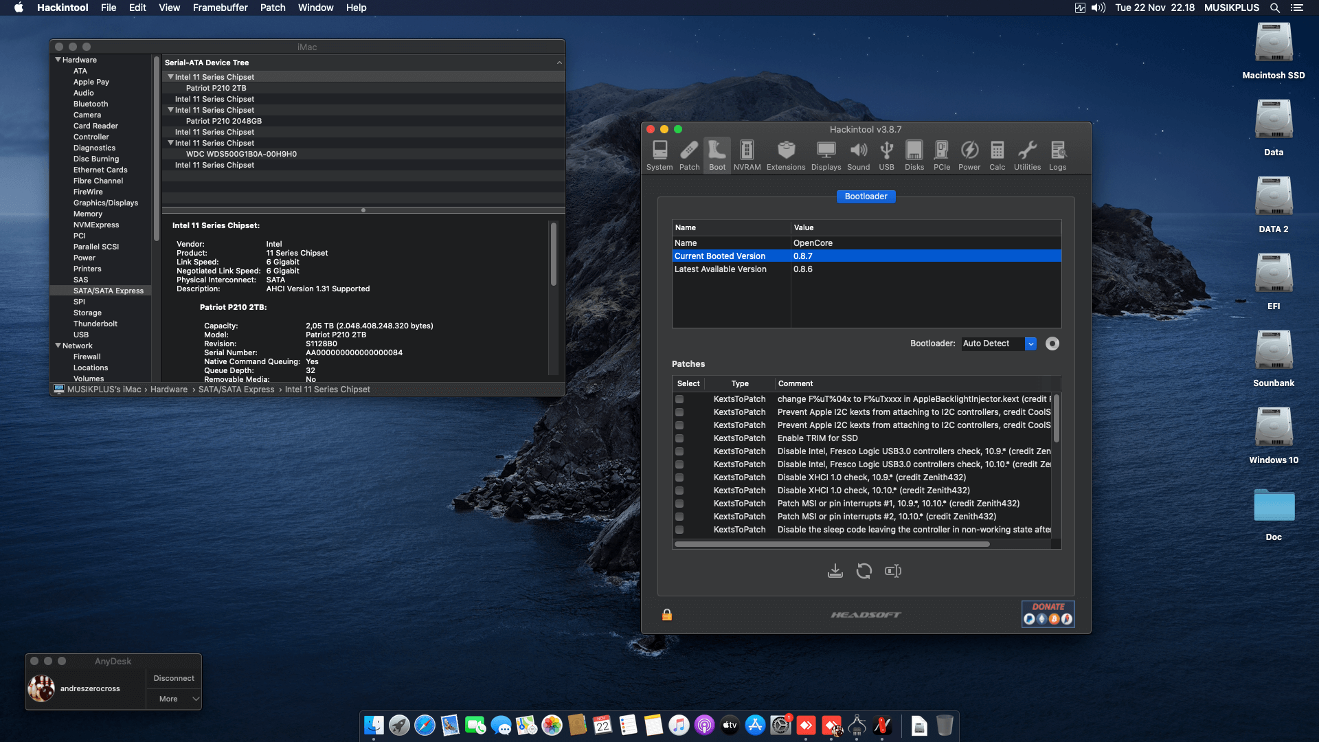 Asrock Z370 Killer SLI + Intel Core i7 8700 + Sapphire RX 580   OpenCore 8