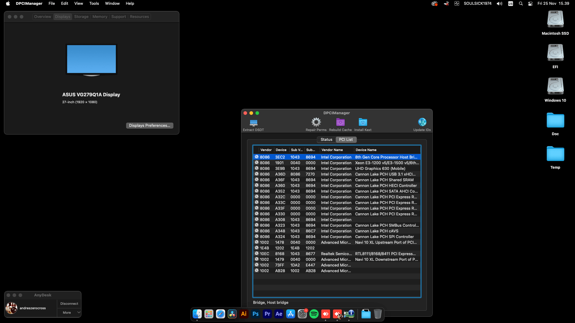 Asus Prime B360M A + IntelCore i5 8600K + Sapphire RX 6600 OpenCore 2