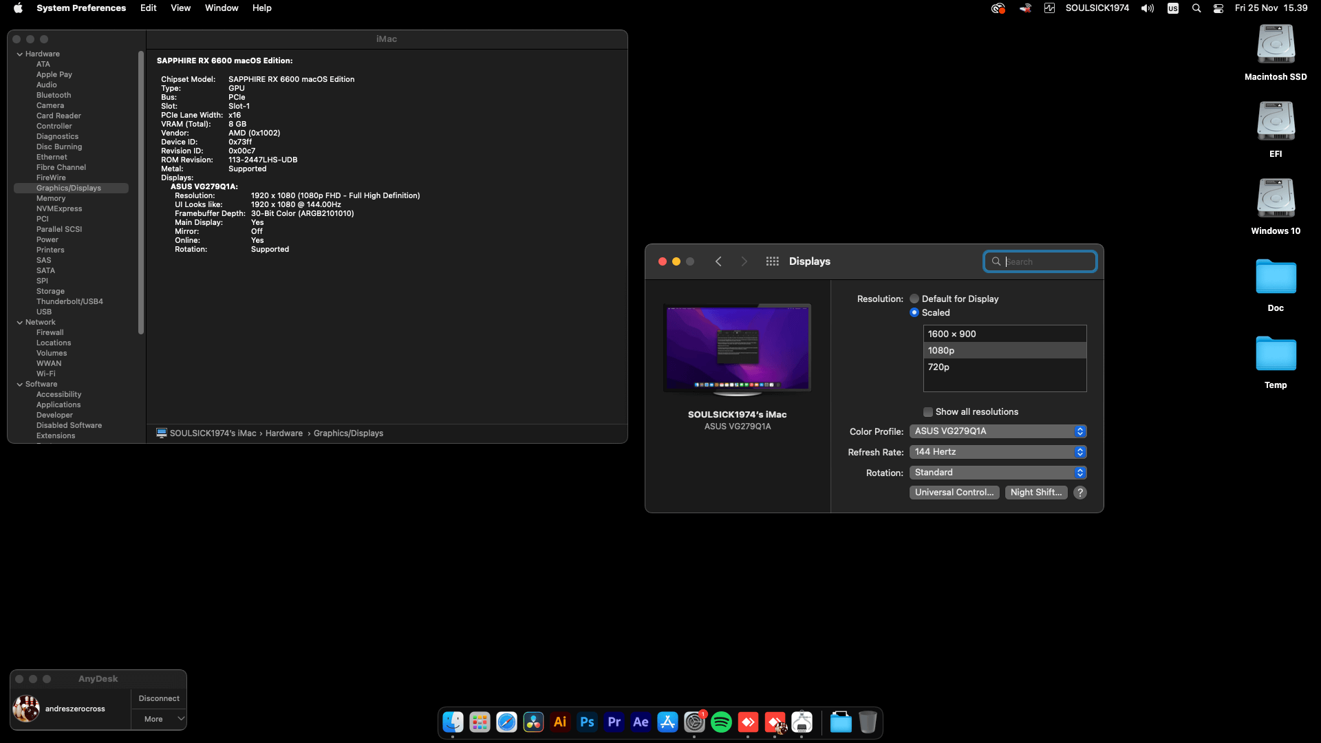 Asus Prime B360M A + IntelCore i5 8600K + Sapphire RX 6600 OpenCore 4