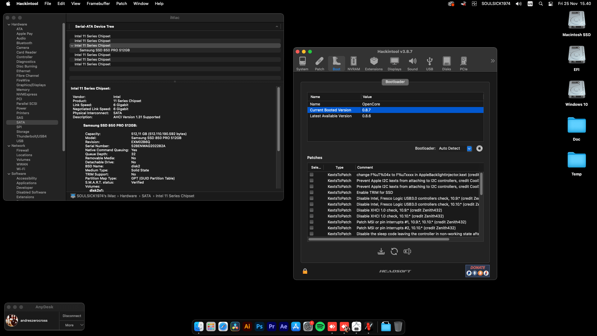 Asus Prime B360M A + IntelCore i5 8600K + Sapphire RX 6600 OpenCore 8