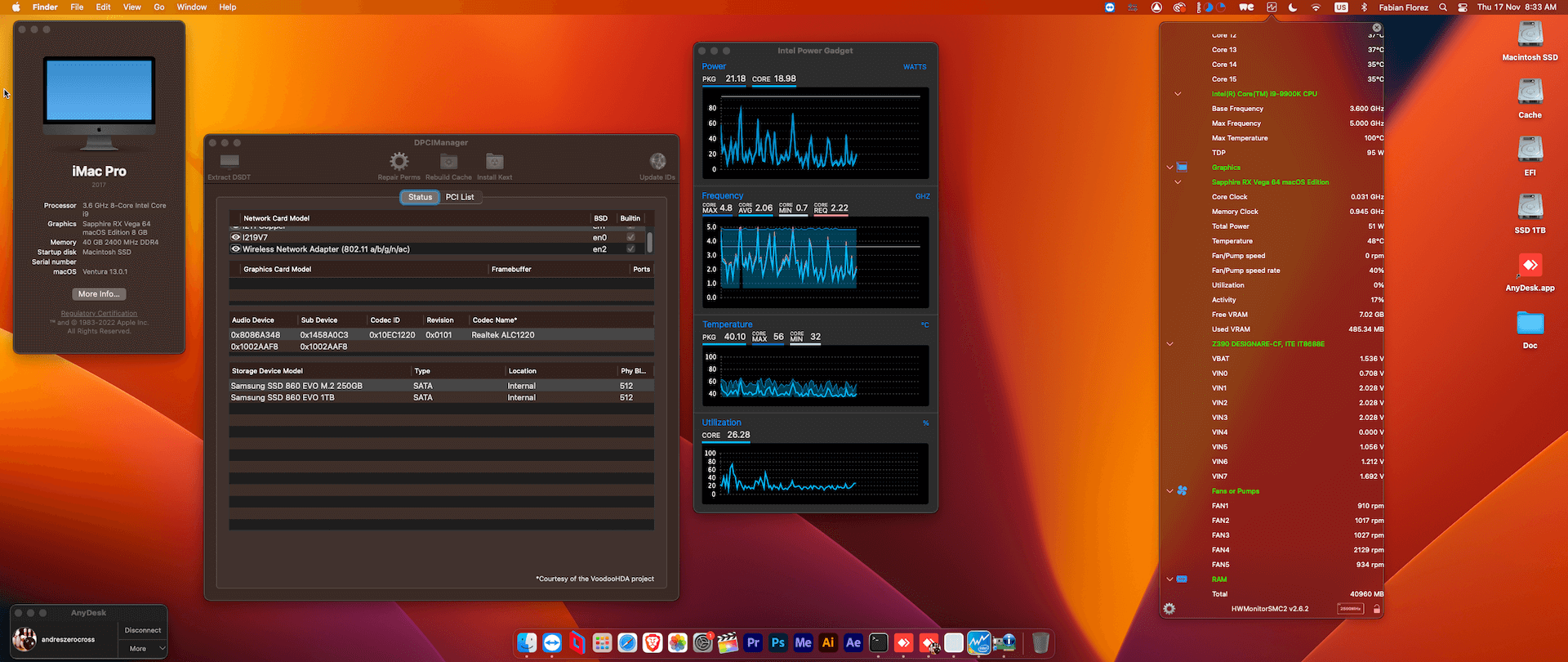 Gigabyte Z390 Designare + Intel Core i9 9900K + Sapphire Vega 64 2nd OpenCore 1