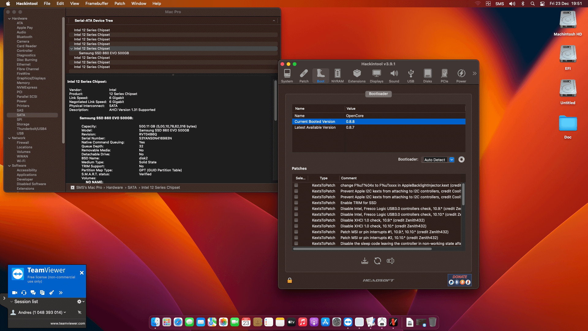 Gigabyte Z690 UD AX + Intel Core i9 12900K + Asrock RX 6600 XT OpenCore 8