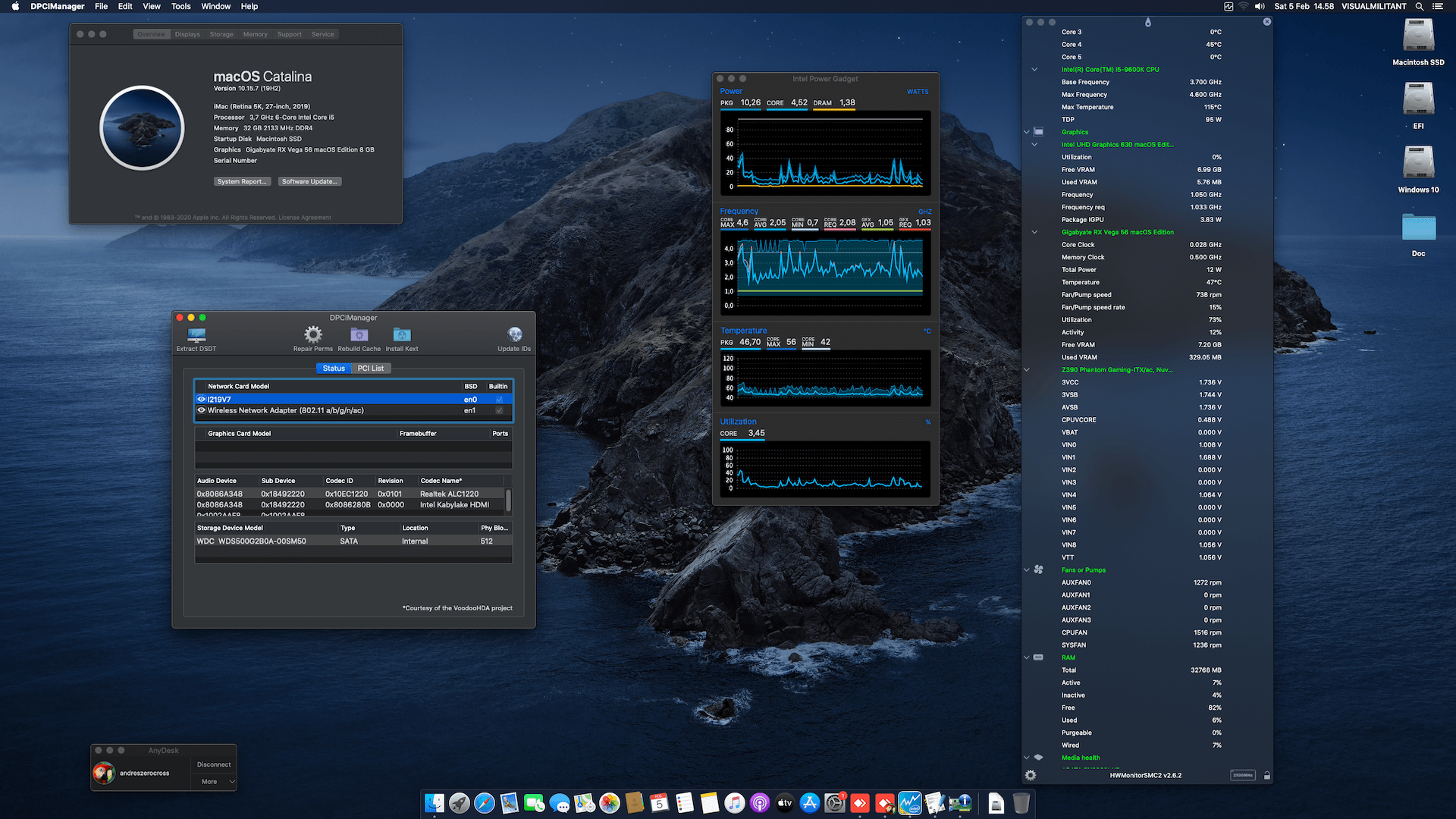 Asrock Z390 Phantom Gaming ITX:AC + Intel Core i5 9600K + Gigabyte RX Vega 56   OpenCore 1