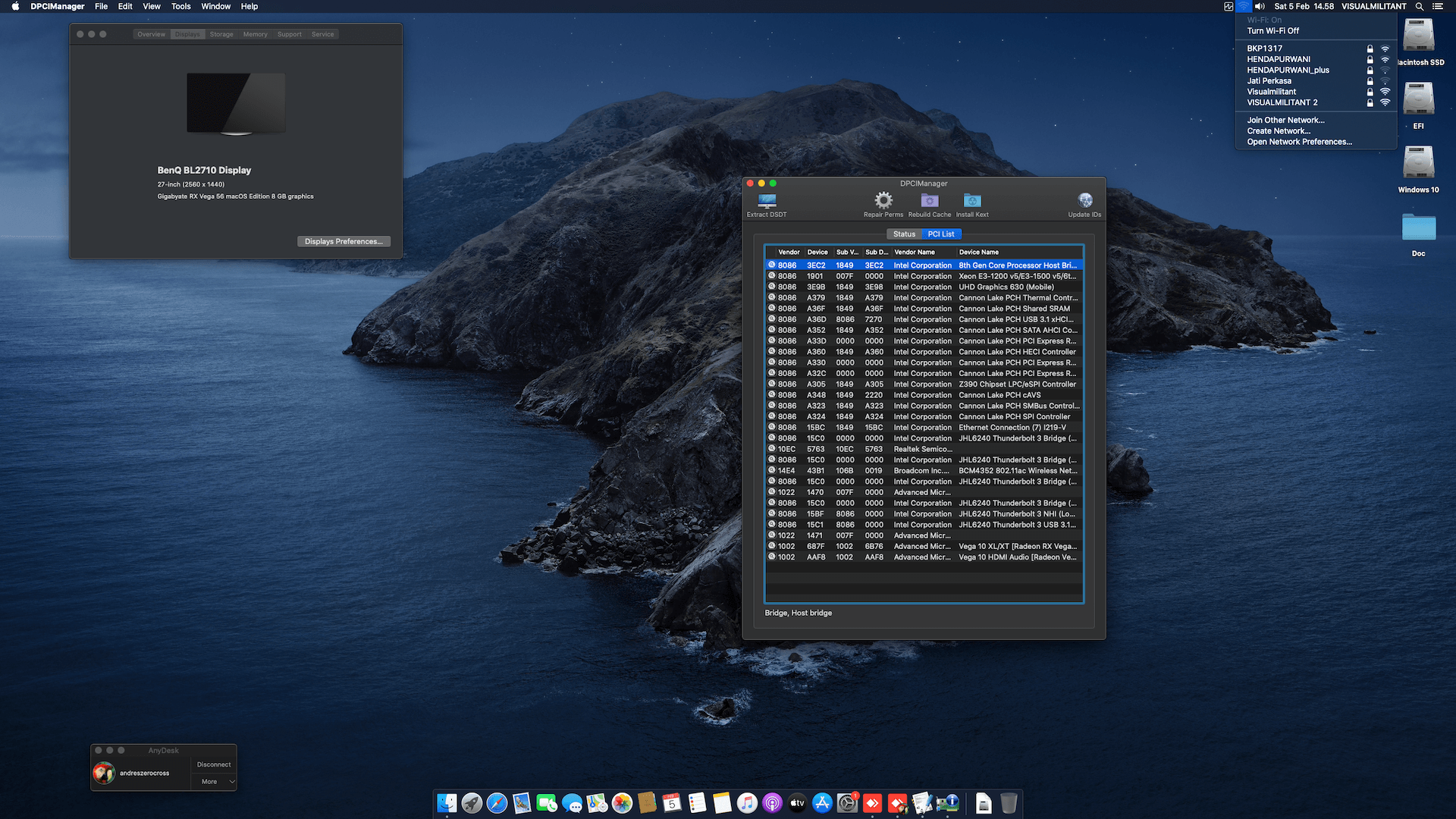 Asrock Z390 Phantom Gaming ITX:AC + Intel Core i5 9600K + Gigabyte RX Vega 56   OpenCore 2