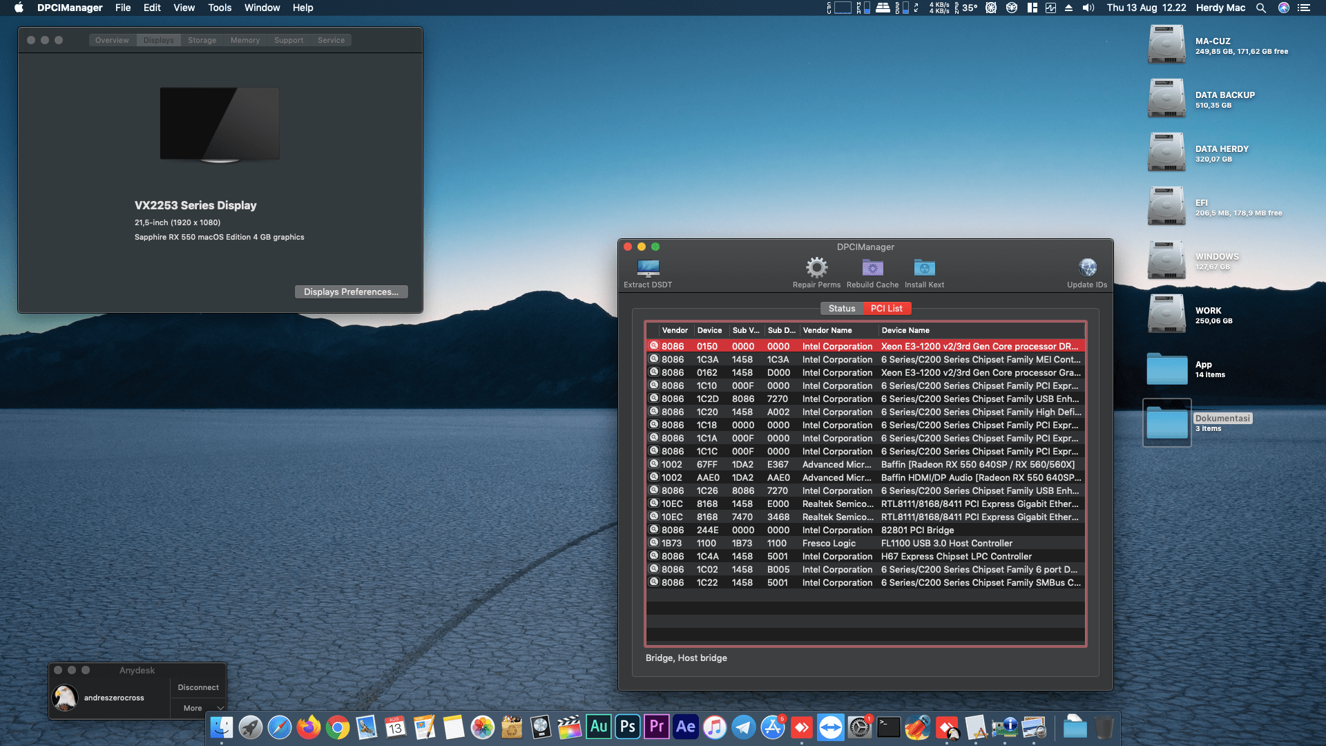 Gigabyte GA H67M D2 B3 + Intel Core i5 3330 + Sapphire RX 550 2
