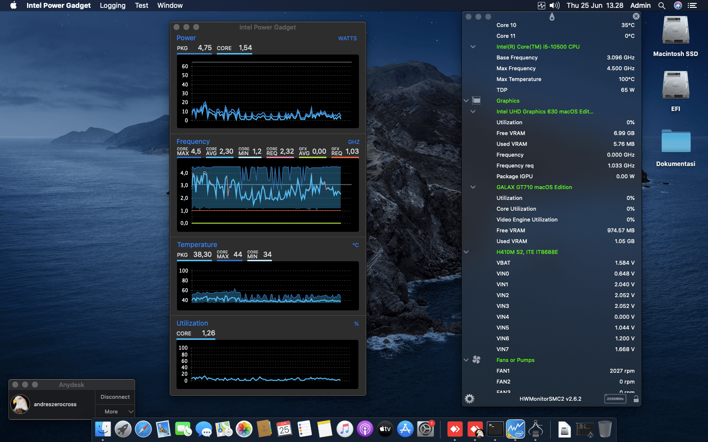 Gigabyte H410M S2 + Intel Core i5 10500 + Galax GT710 3