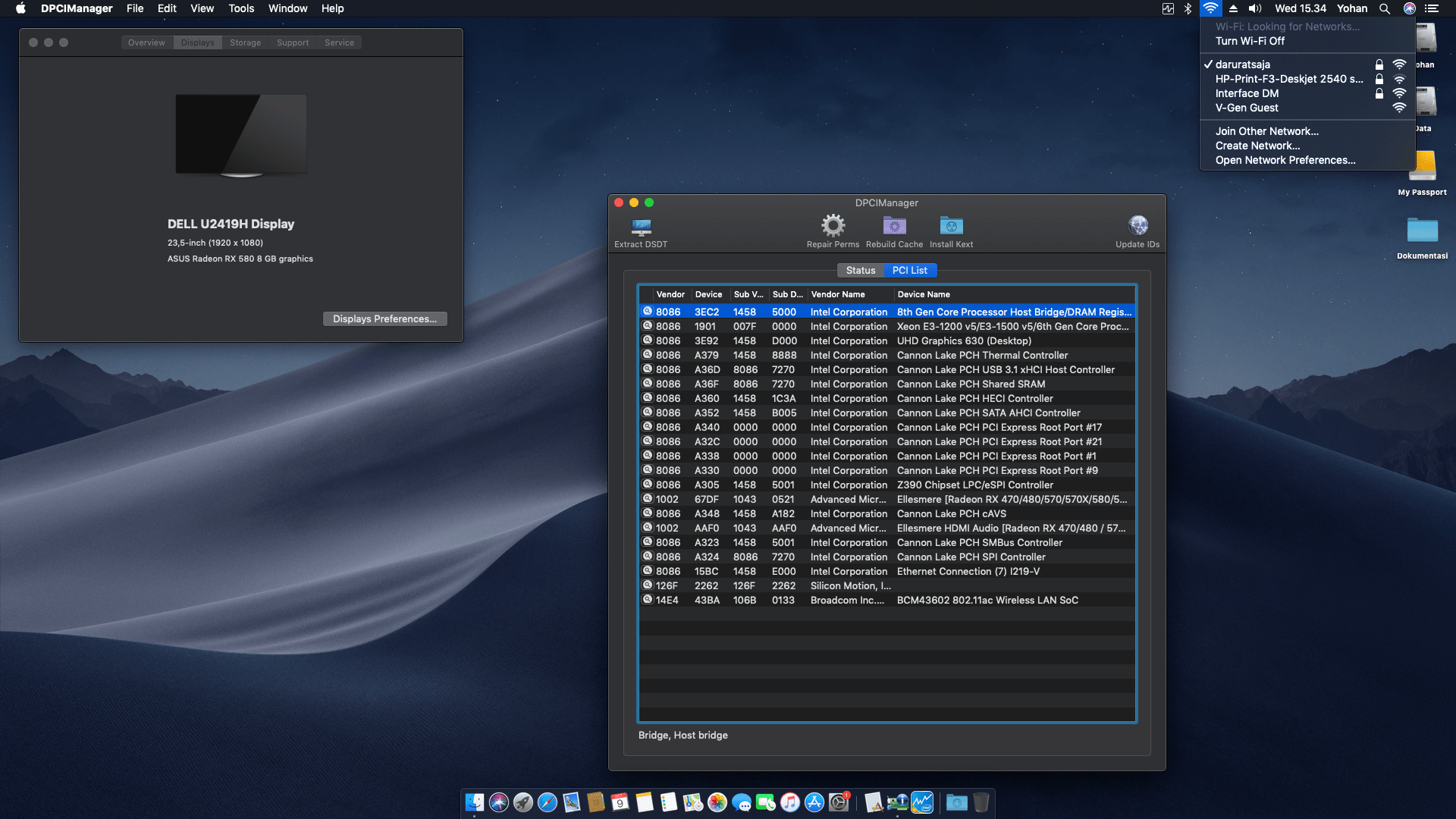 Gigabyte Z390 M + Intel Core i7 8700 + ASUS RX 580 2