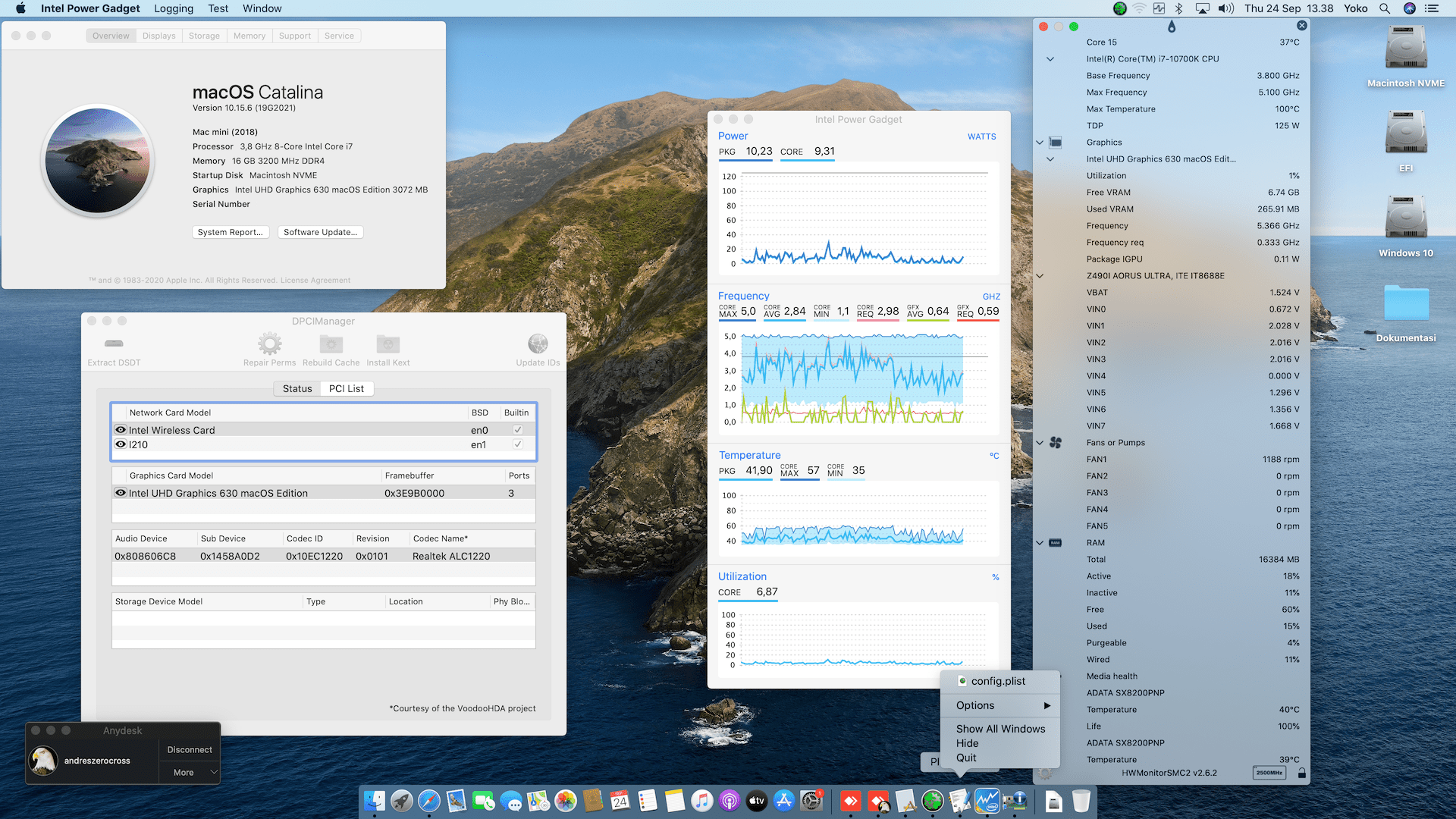 Gigabyte Z490I Aorus Ultra + Intel Core i7 10700K 1