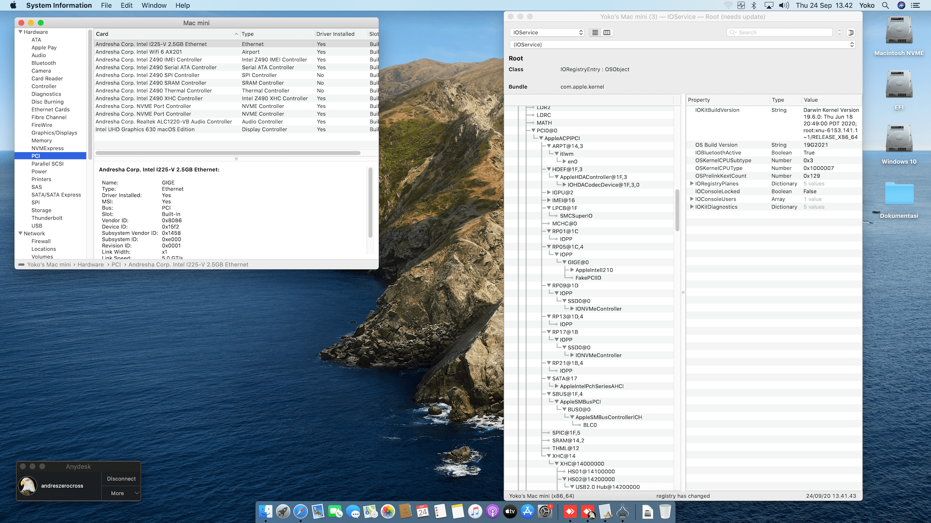 Gigabyte Z490I Aorus Ultra + Intel Core i7 10700K 9