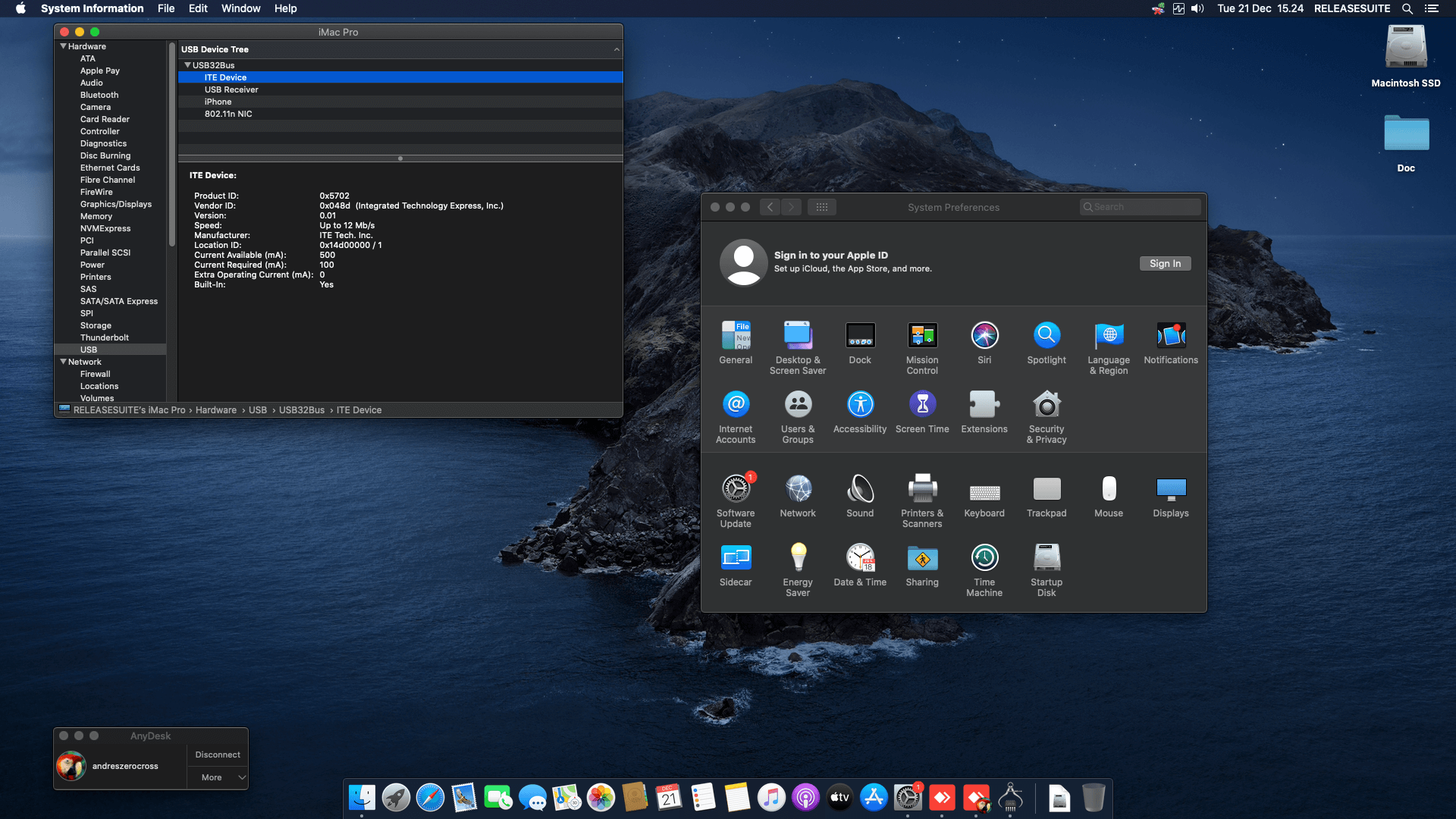 Gigabyte Z590 D + Intel Core i7 10700F + Power Color RX 570 OpenCore 3