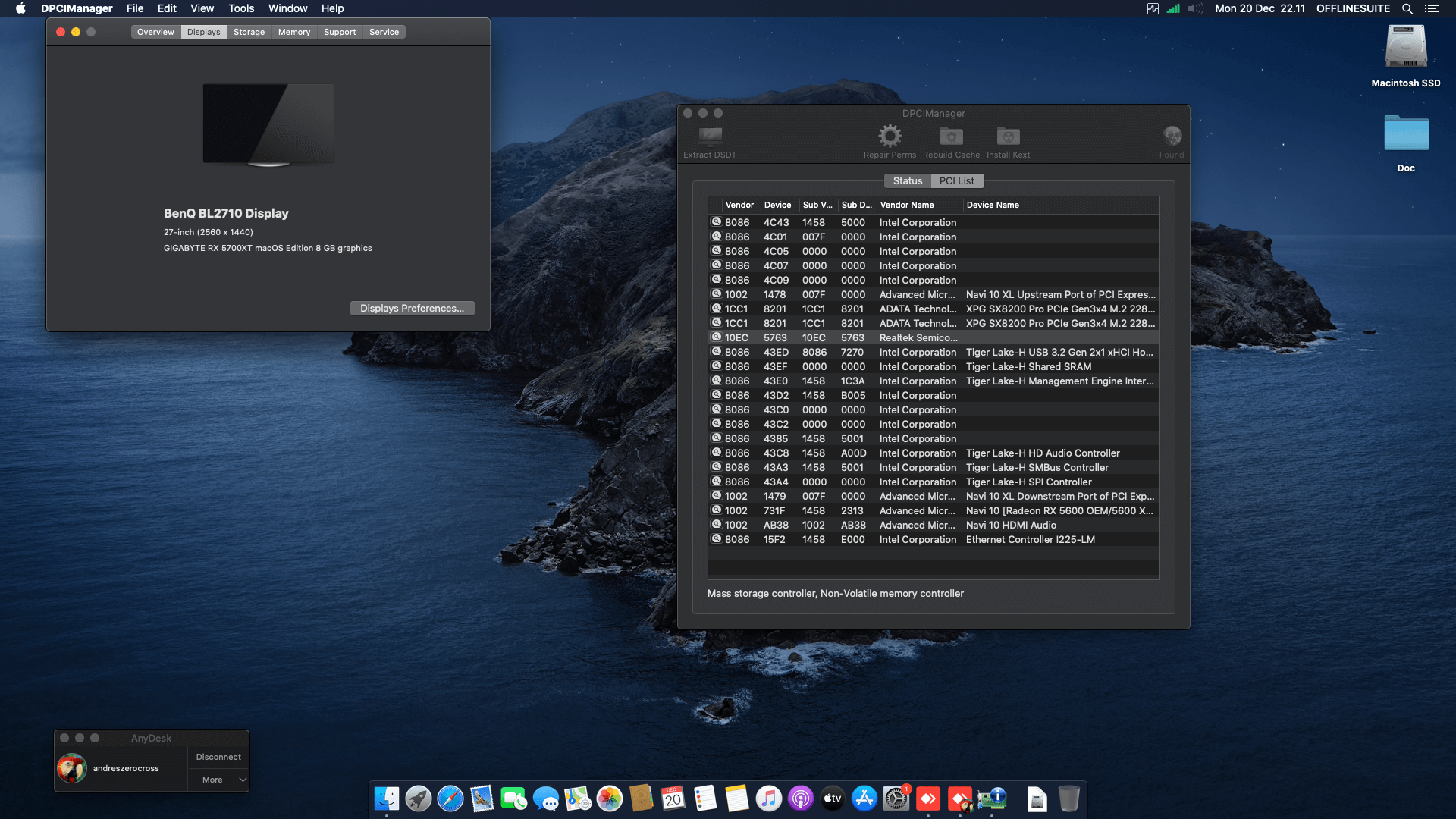 Gigabyte Z590 Vision G + Intel Core i9 11900KF + Gigabyte RX 5700XT   OpenCore 2