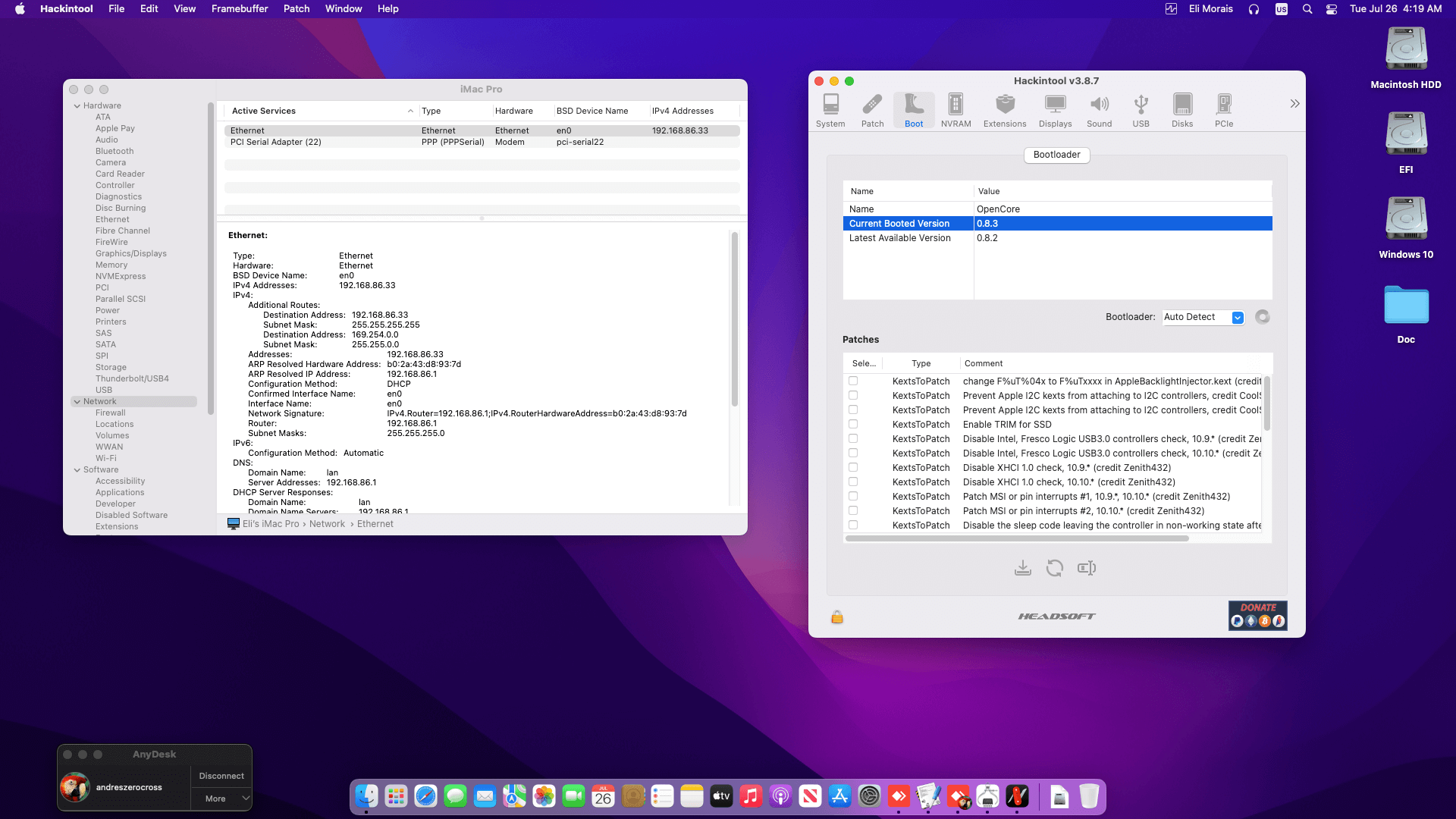 Gigabyte GA B85M D3H + Intel Core i7 4770 + XFX R9 280 OpenCore 6