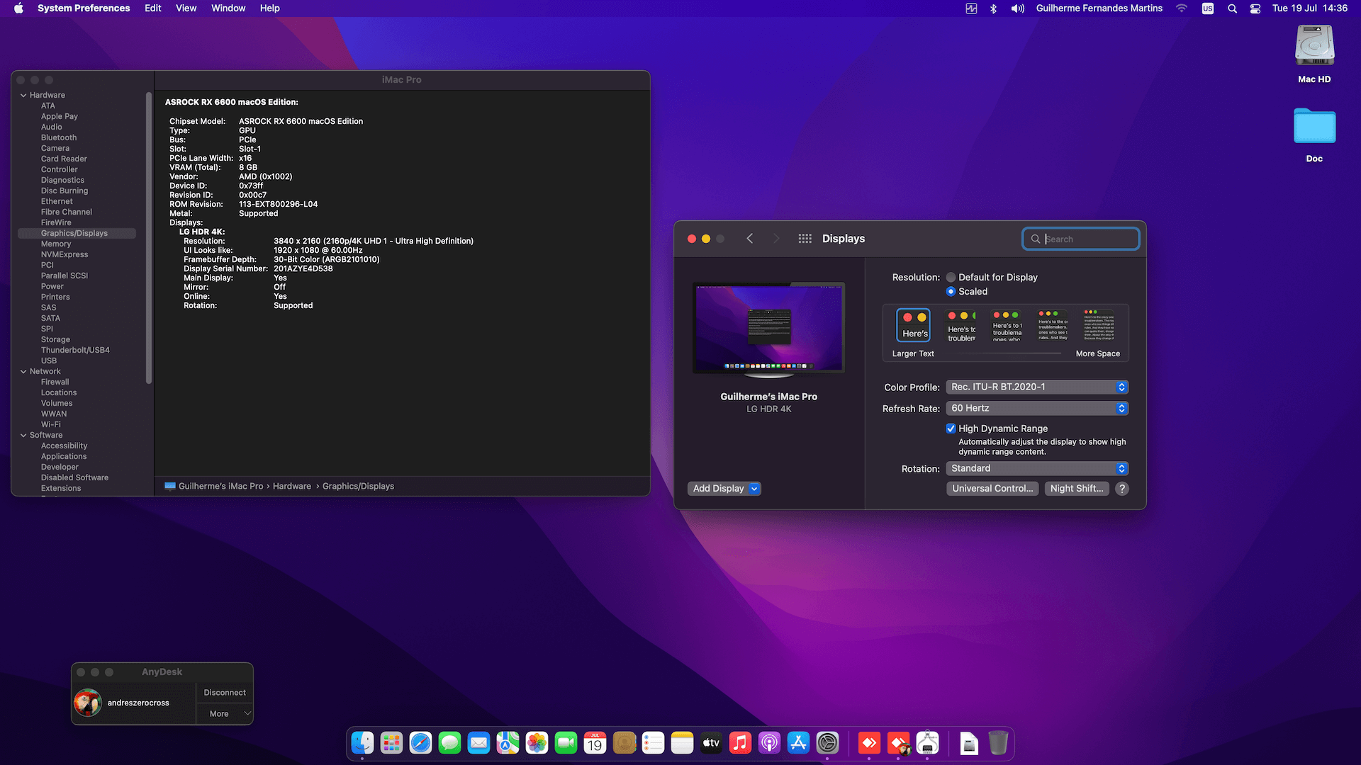 Gigabyte Z690 Aero D + Intel Core i9 12900KF + Asrock RX 6600   OpenCore 3