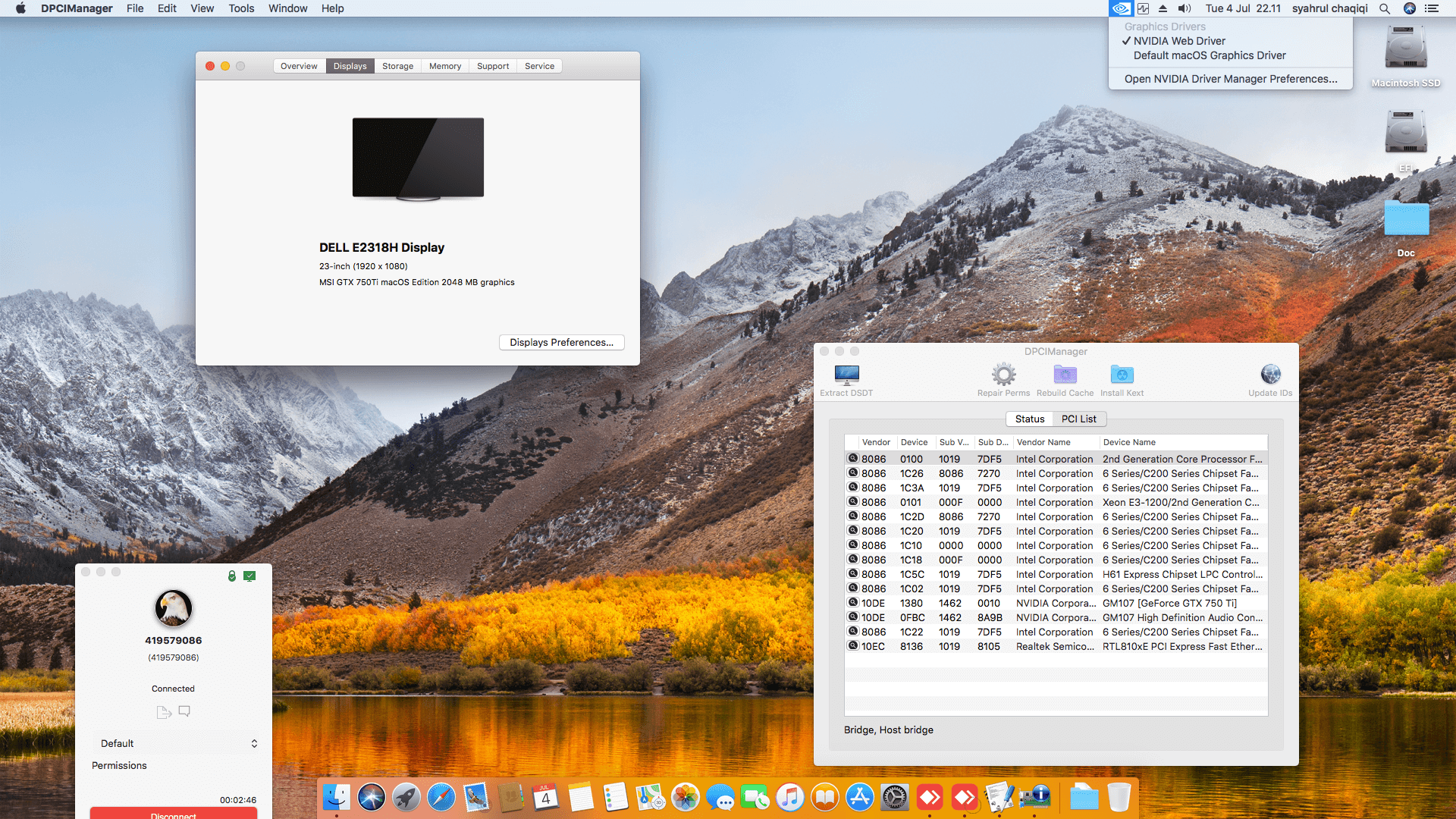 ECS H61H2 MV + Intel Core i5 2310 + MSI GT 750Ti   OpenCore 1