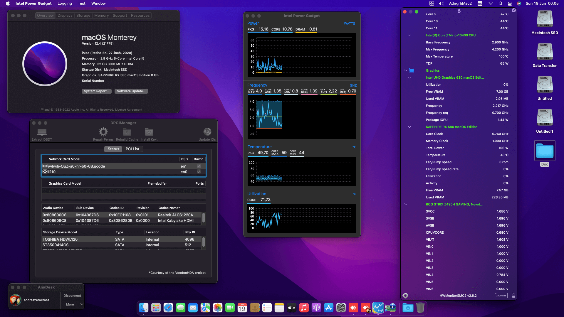 Asus ROG Strix Z490i Gaming + Intel Core i5 10400 + Sapphire RX 580   OpenCore 1