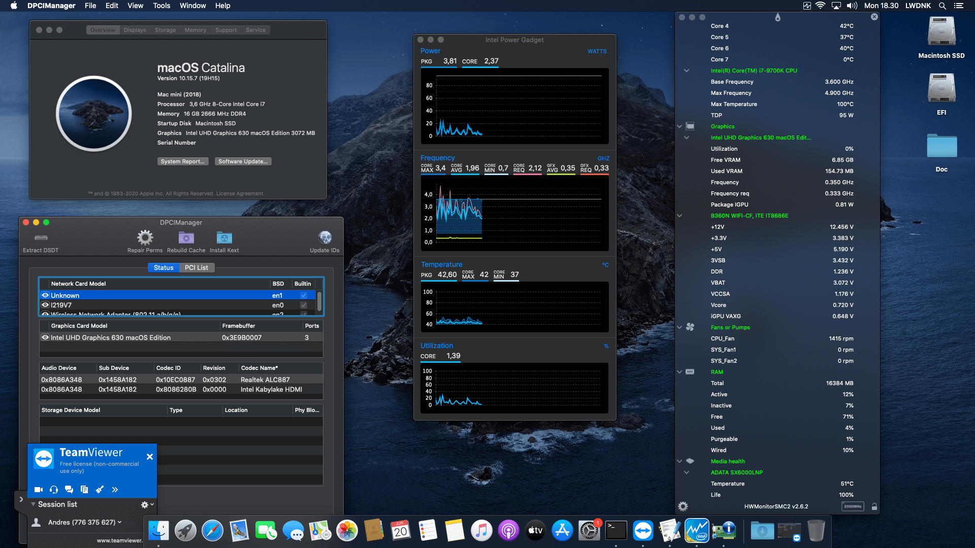Gigabyte B360N Wifi + Intel Core i7 9700K OpenCore 1