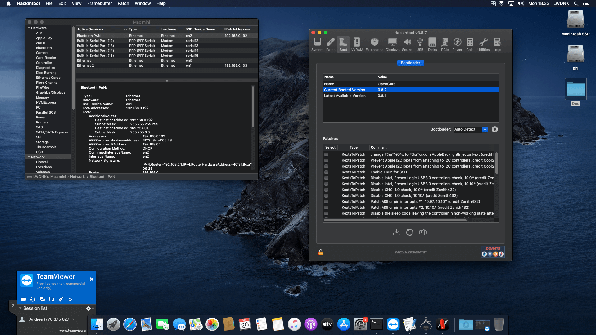 Gigabyte B360N Wifi + Intel Core i7 9700K OpenCore 8