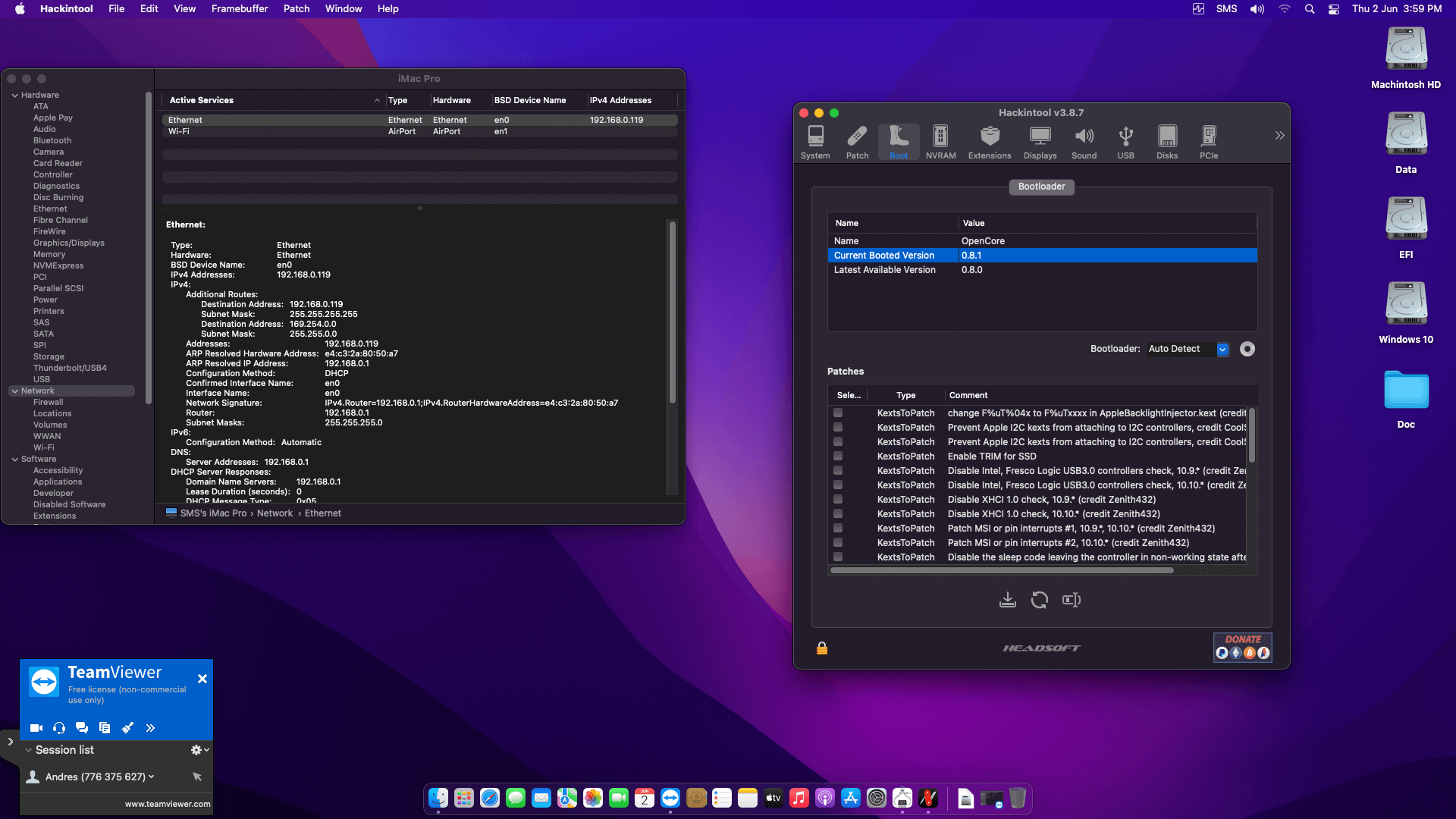 Gigabyte Z690 UD AX DDR4 V2 + Intel Core i9 12900K + Gigabyte RX 6600 XT OpenCore 8