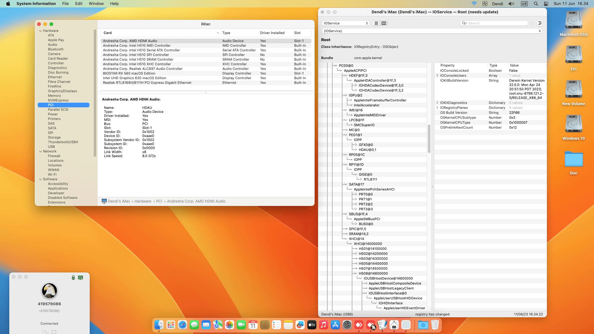 Gigabyte H510M H + Intel Core i3 10105 + Biostar RX 560 OpenCore 1