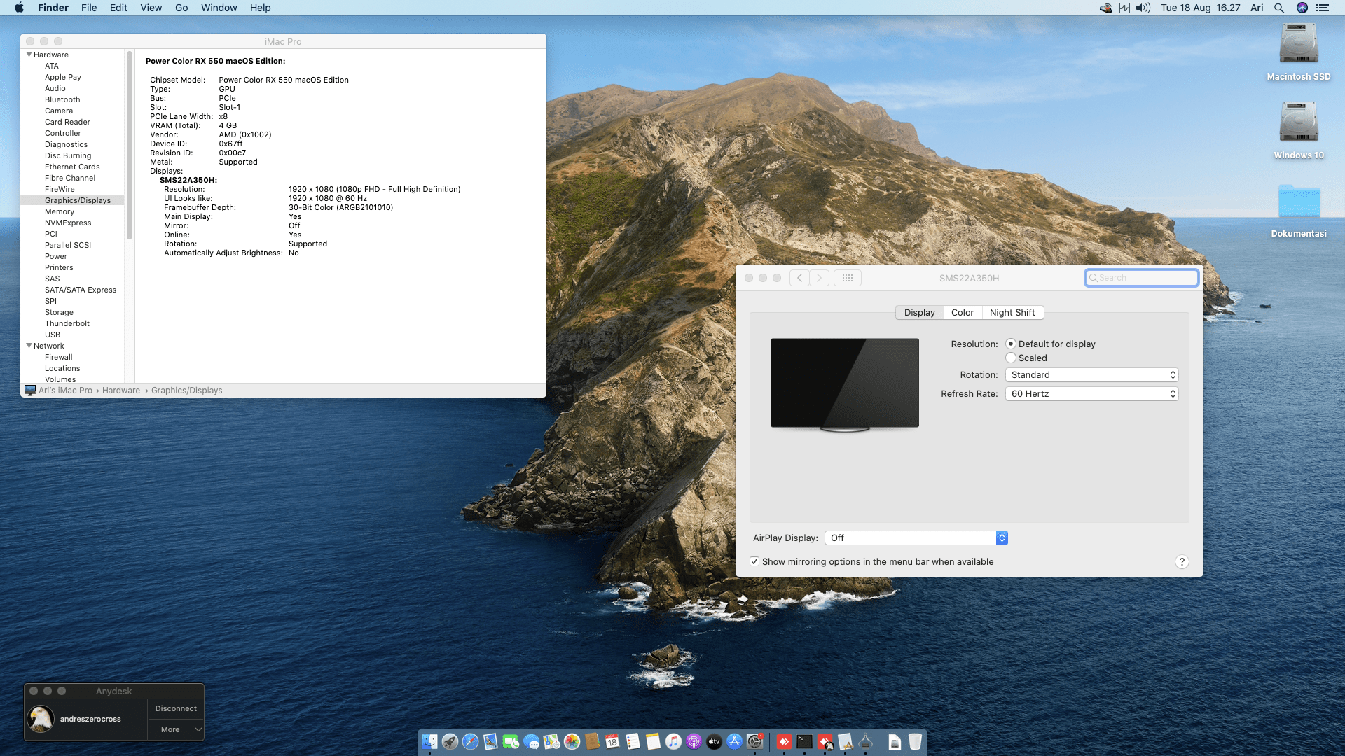 MSI A320M A Pro Max + AMD Ryzen 7 1700 + Power Color RX 550 4