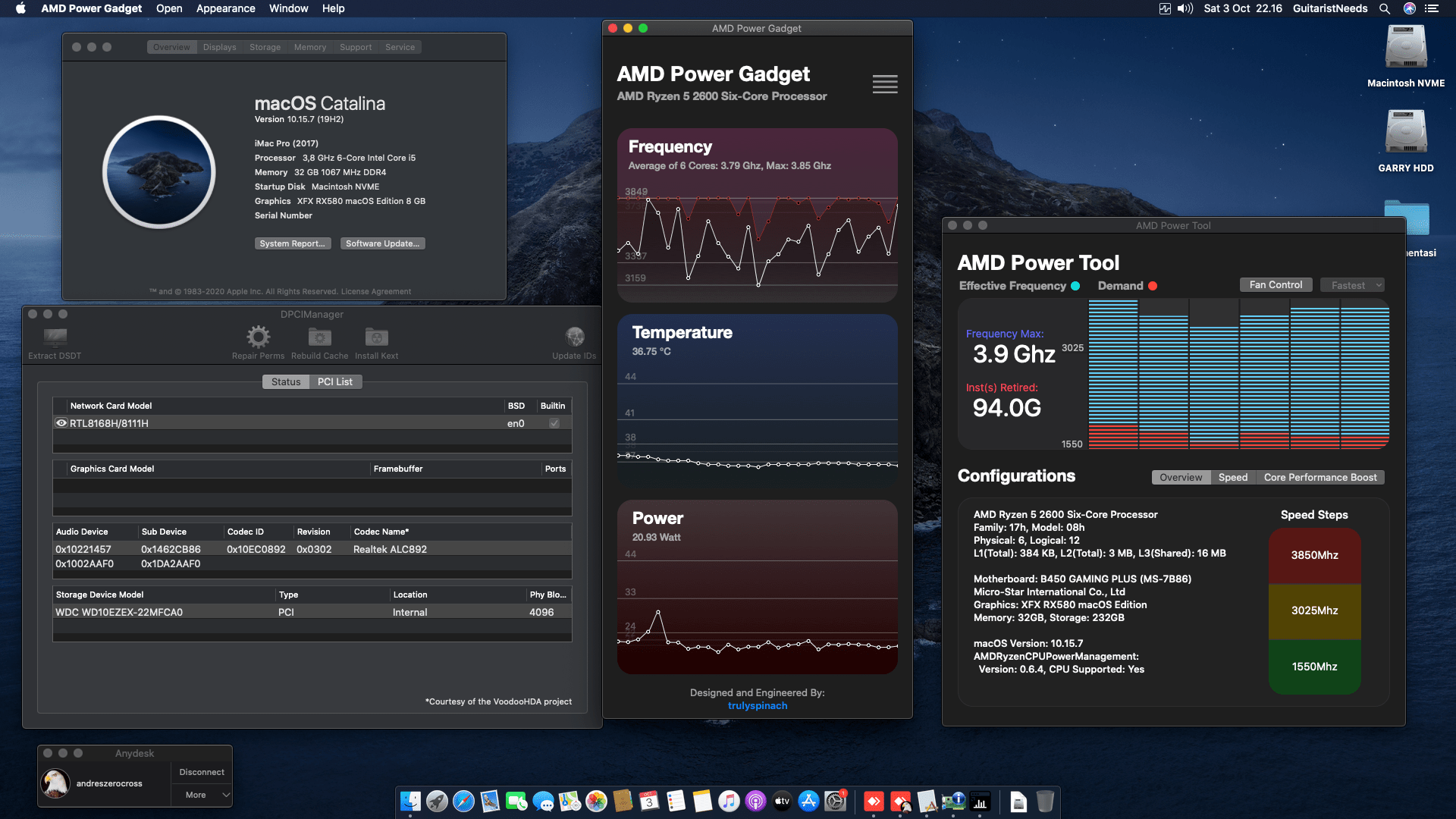 MSI B450 Gaming Plus + AMD Ryzen 5 2600 + XFX RX 580   OpenCore 1