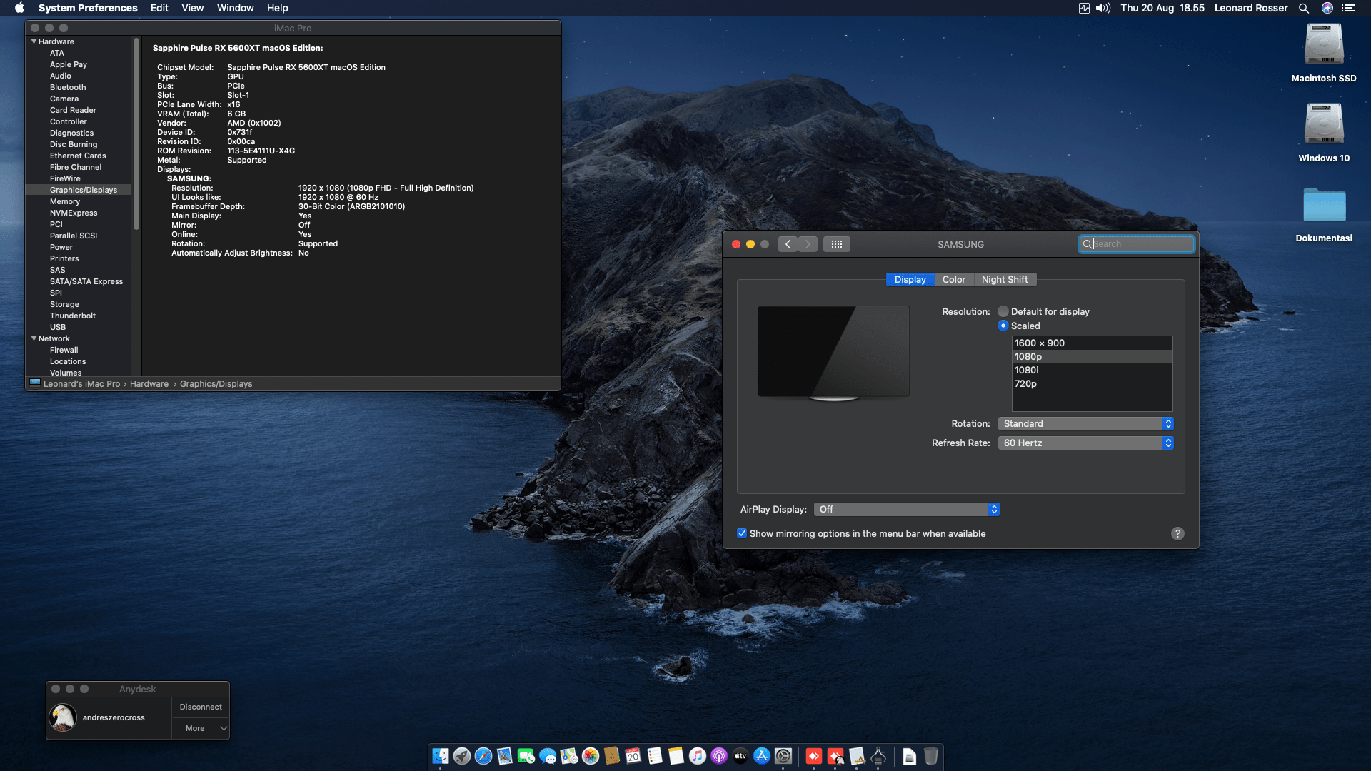 MSI B450 Tomahawk Max + AMD Ryzen 5 3600 + Sapphire Pulse RX 5600XT 4
