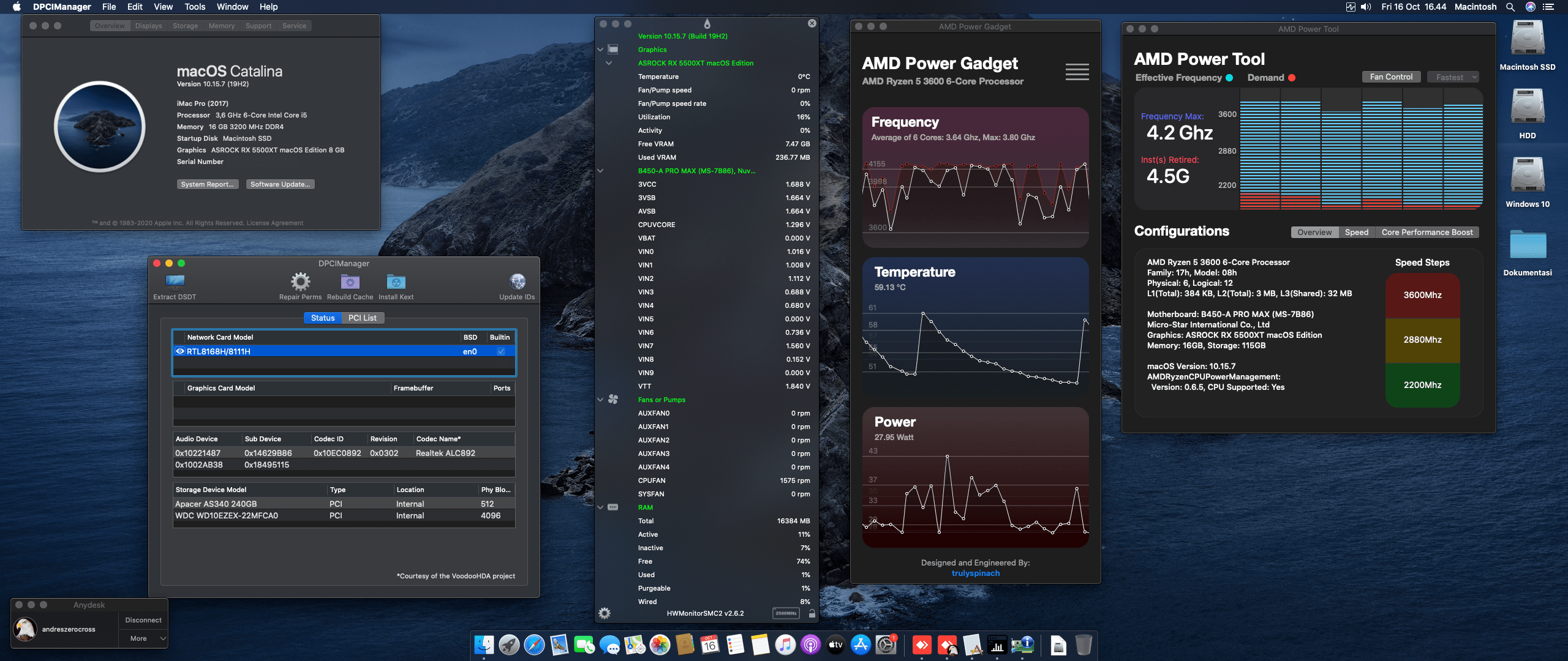 MSI B450 A PRO MAX + AMD Ryzen 5 3600 + Asrock RX 5500XT OpenCore 1