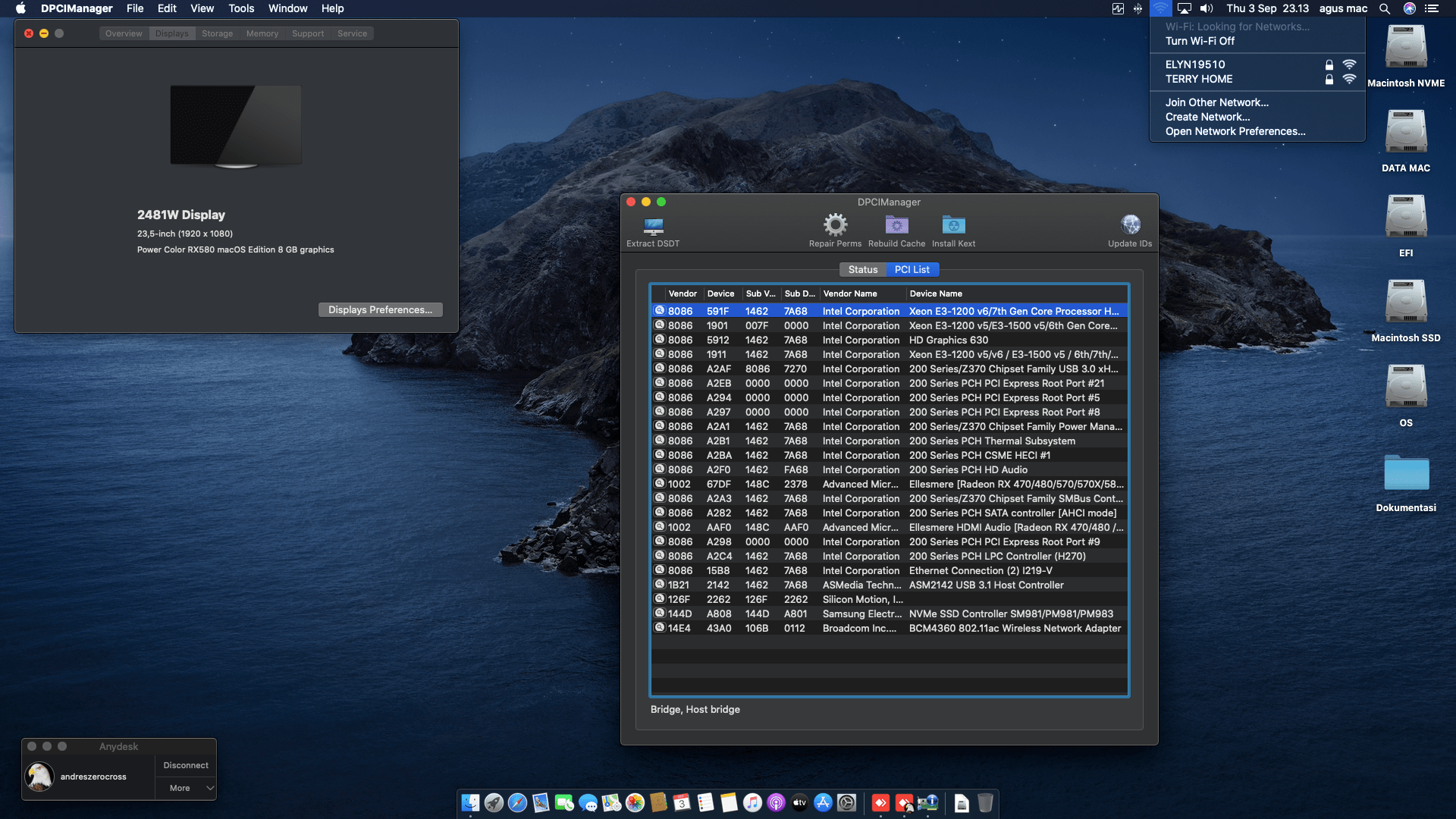 MSI H270 Tomahawk Artic + Intel Core i5 7400 + Power Color RX 580 2