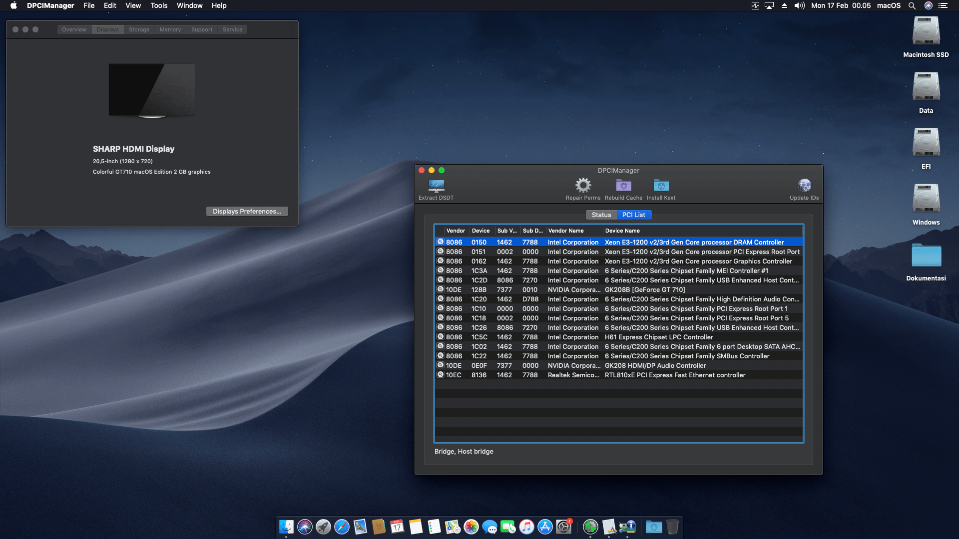 MSI H61M P20 (G3) + Intel Core i3 3220 + Colorful GT710 2