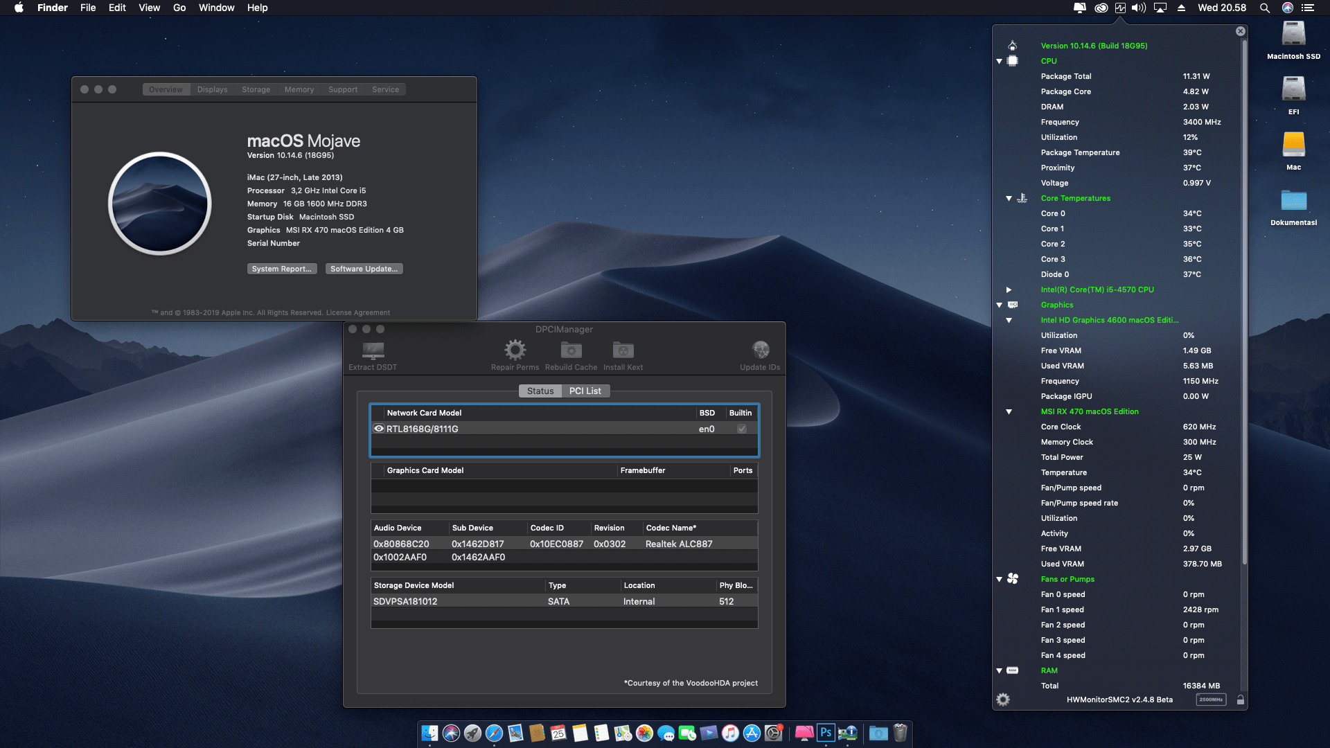 MSI H81M E33 + Intel Core i5 4570 + MSI RX 470 1A