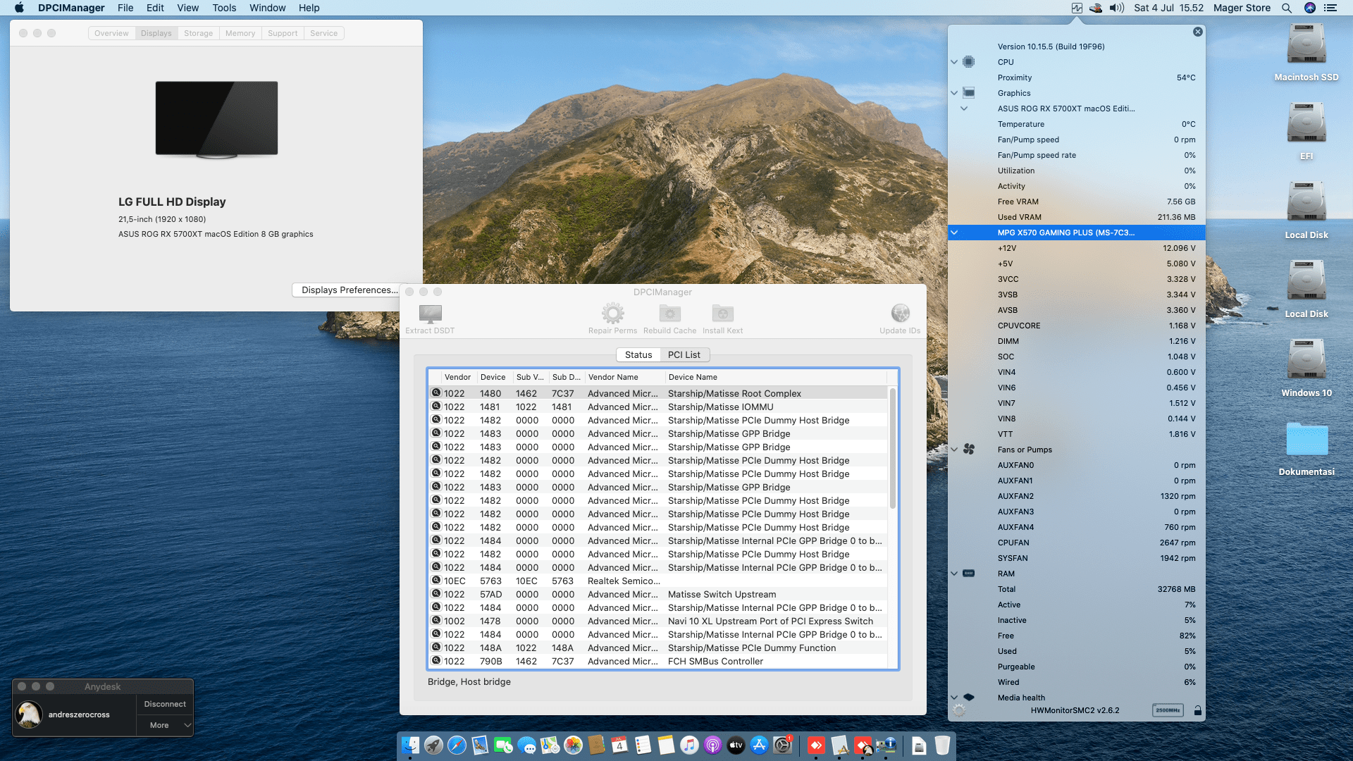 MSI MPG X570 Gaming Plus + AMD Ryzen 3900X + Asus ROG RX 5700XT 2