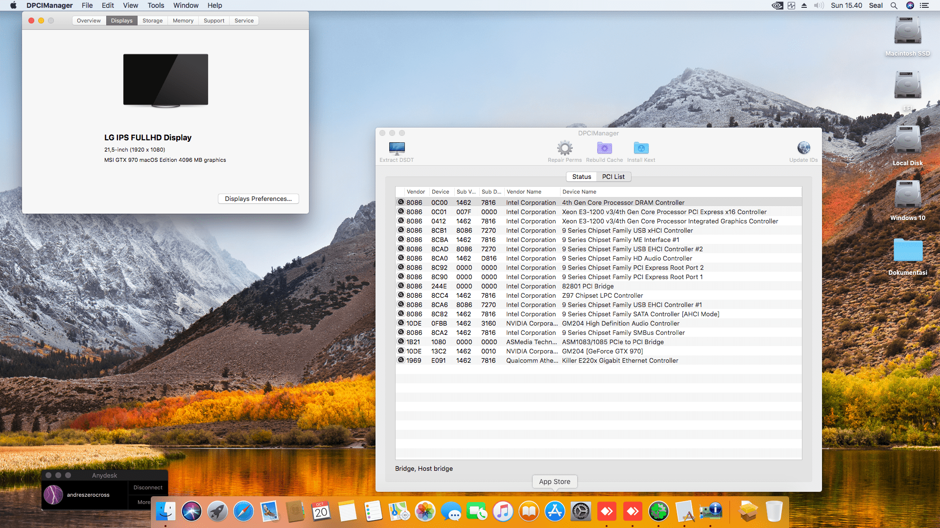 MSI Z97 G43 Gaming + Intel Core i3 4170 + MSI GTX 970 2