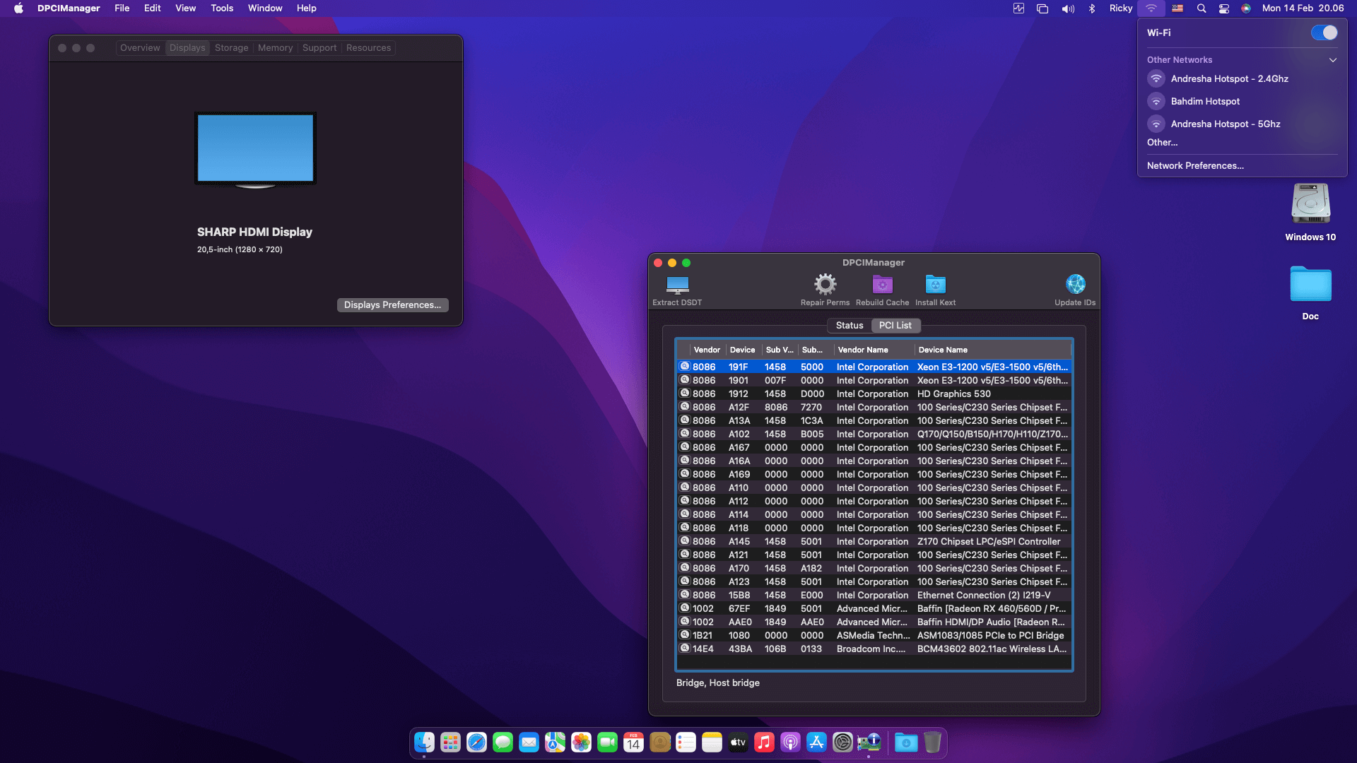 Gigabyte GA Z170M D3H + Intel Core i5 6500 + Asrock RX 560   OpenCore 2