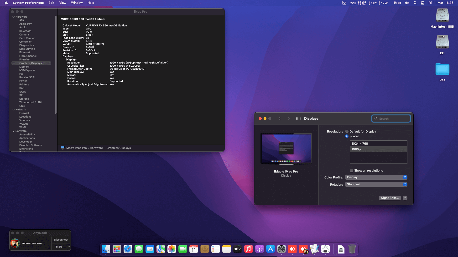MSI A320M A PRO + AMD Ryzen 5 3600 + Vurrion RX 550   OpenCore 4