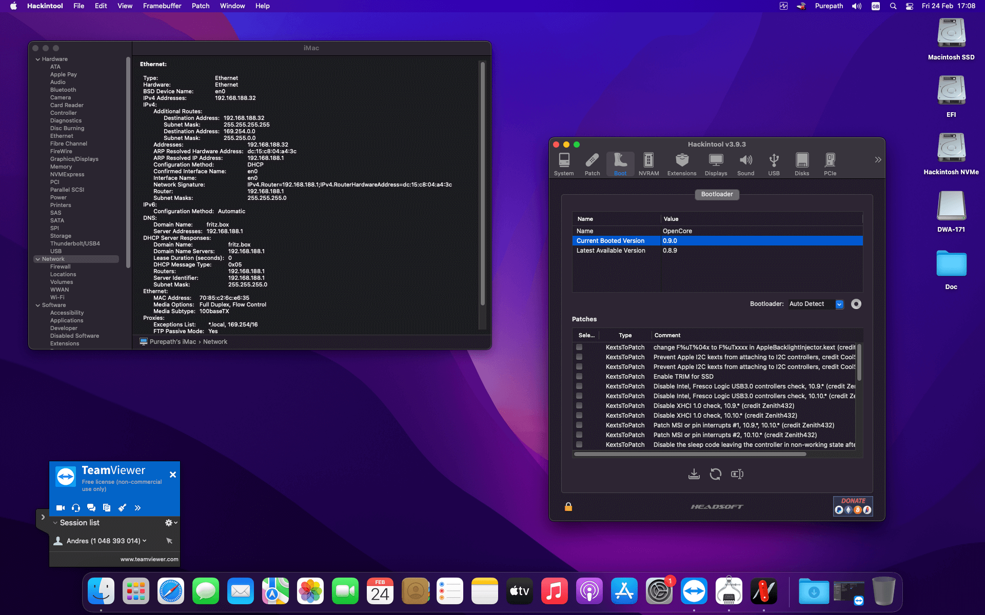 Asrock Z370 Extreme 4 + Intel Core i7 8700K + Sapphire Vega 56   OpenCore 8
