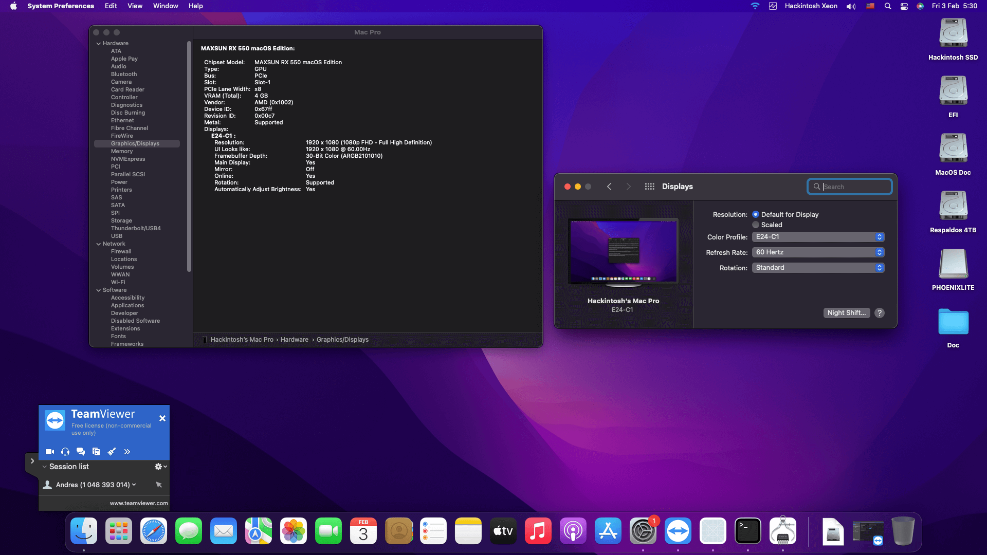 Huananzhi X79 ZD3 + Intel Xeon E5 2689 + Maxsun RX 550   OpenCore 4