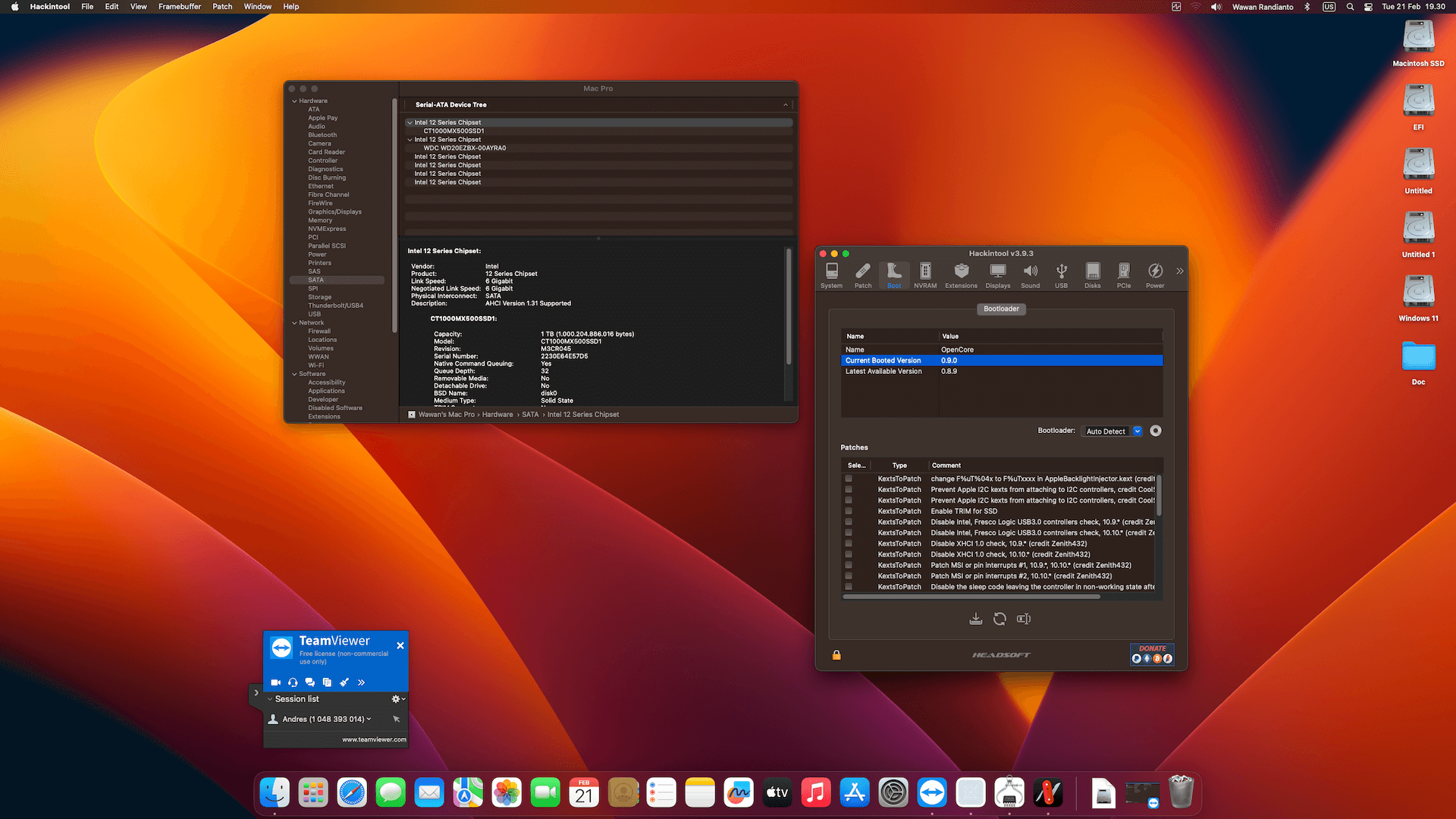 MSI MAG B660M Mortar Wifi DDR4 + Intel Core i5 12600K + Sapphire RX 6800   OpenCore 8