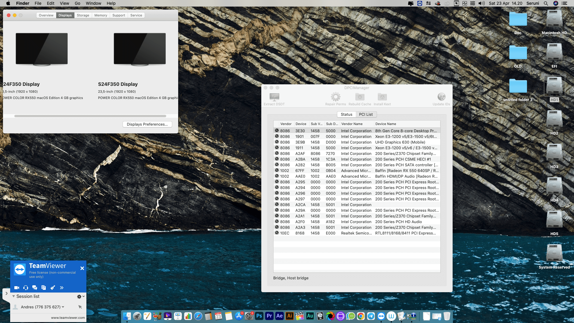 Gigabyte H310M DS2 2.0 + Intel Core i7 9700 + Power Color RX 550   OpenCore 2