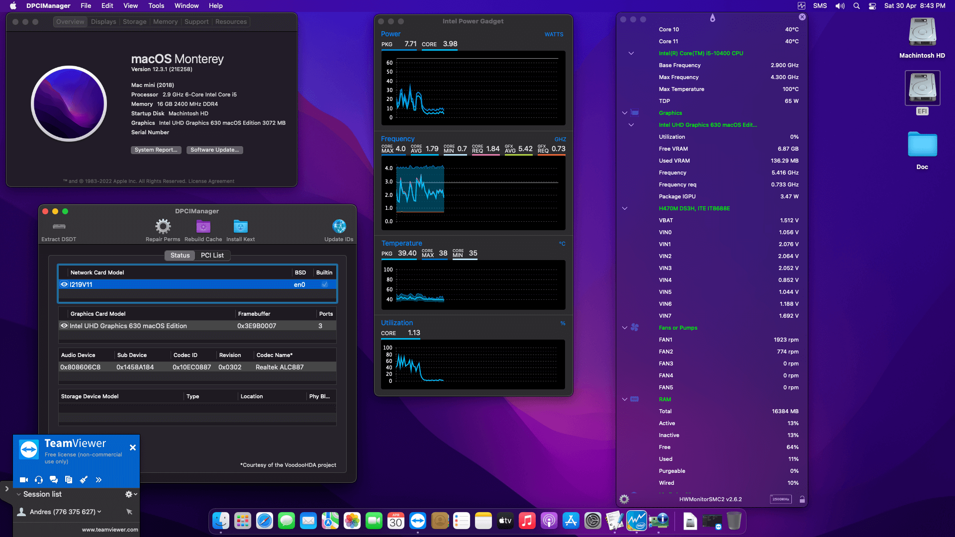 Gigabyte H470M DS3H + Intel Core i5 10400   OpenCore 1
