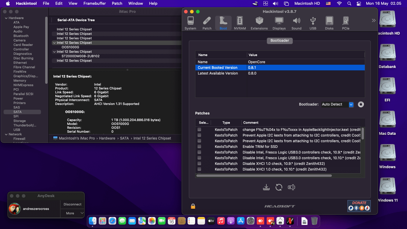 MSI MAG B660M Mortar Wifi DDR4 + Intel Core i7 12700F + Asrock RX 570   OpenCore 9